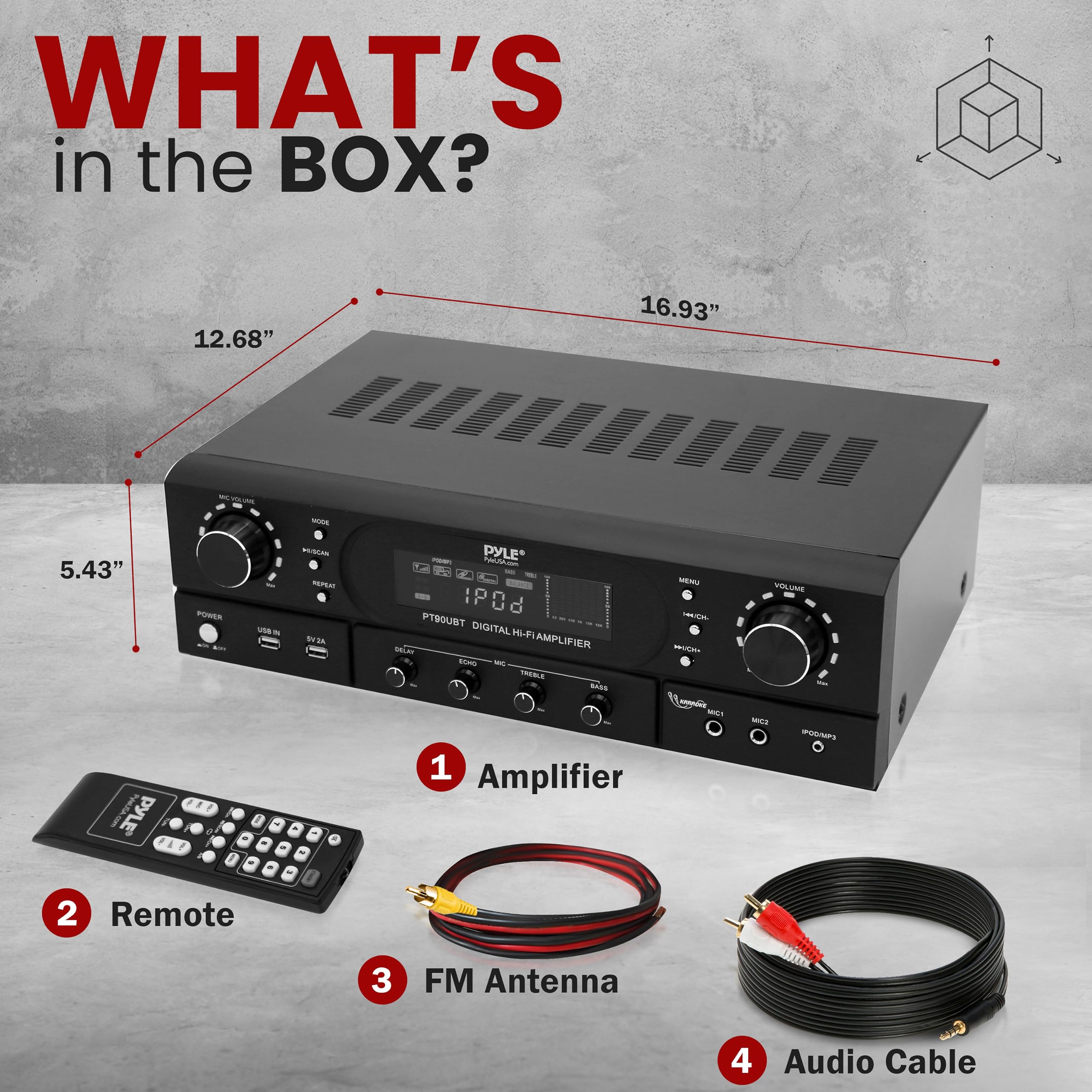 Foto 8 pulgar | Amplificador Receptor de Teatro Bluetooth Pyle Home Pt90ubt - Venta Internacional