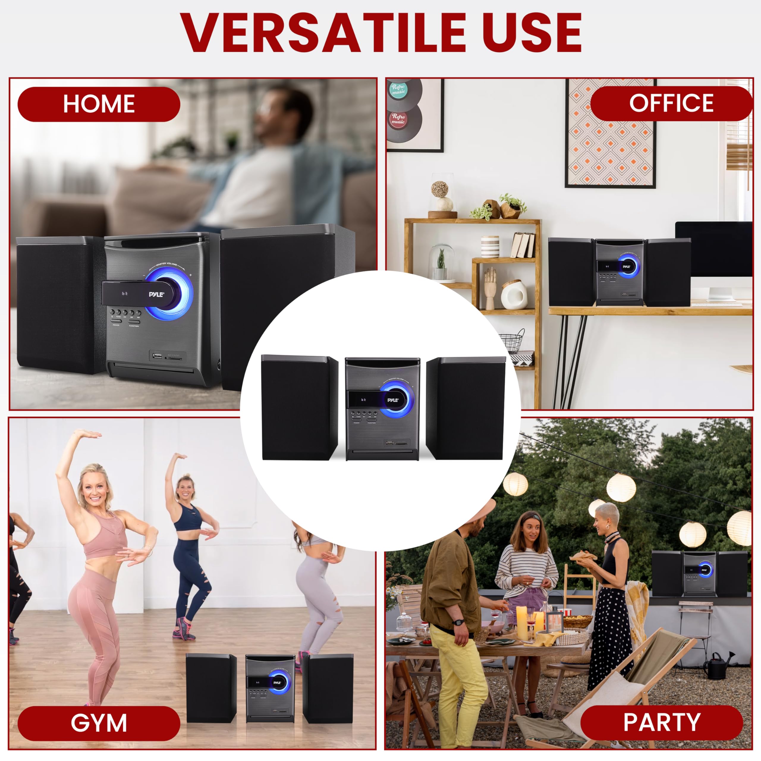 Foto 6 | Sistema Estéreo Pyle Radio Inalámbrico Bt Cd Fm 30 W - Venta Internacional
