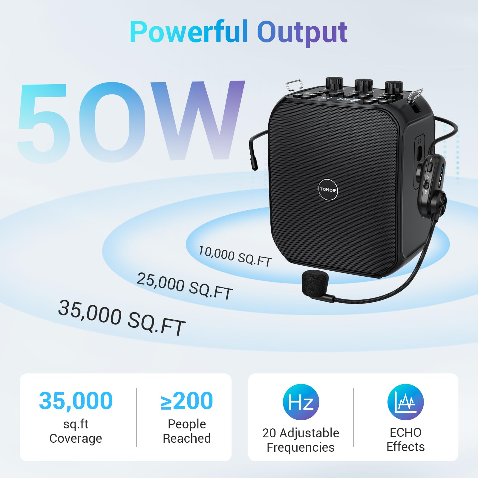 Foto 5 pulgar | Amplificador De Voz Tonor K13 50w Bluetooth Con Micrófono Inalámbrico 6000mah - Venta Internacional.