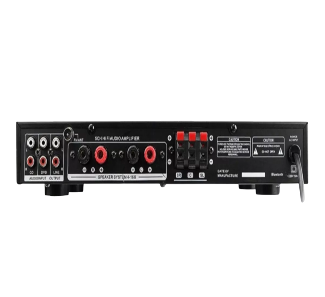 Foto 2 | Amplificador De Audio De 5 Canales, 2000w Negro