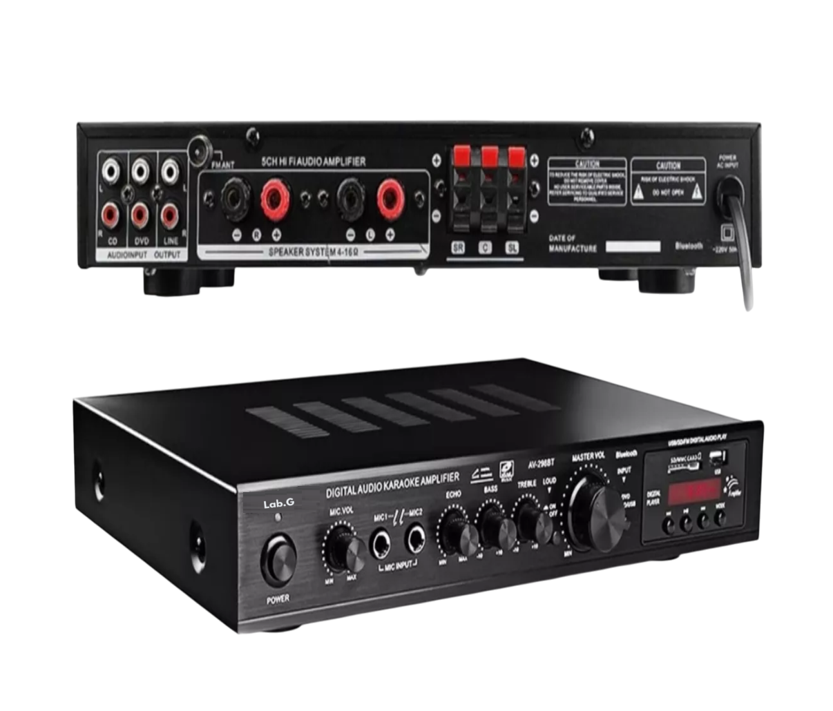 Foto 4 pulgar | Amplificador De Audio De 5 Canales, 2000w Negro