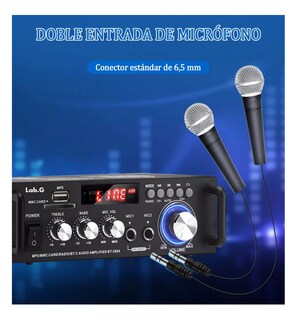 Foto 4 | Amplificador De Audio Para Carro Bluetooth 2 Canales 600w Negro