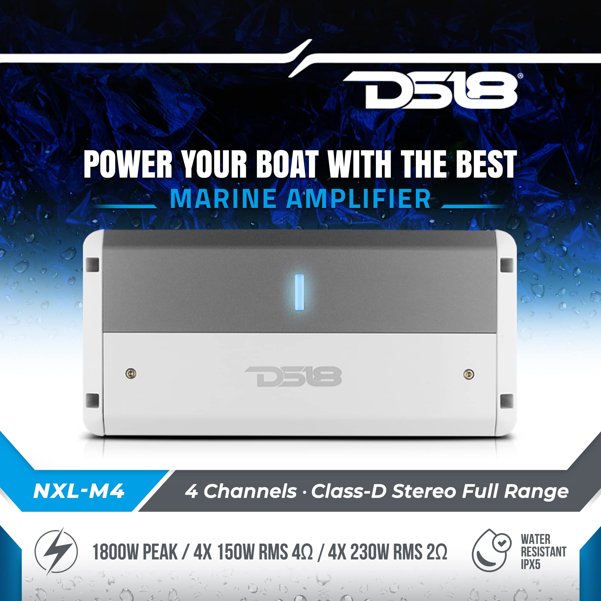 Foto 3 pulgar | Amplificador Marino Ds18 Nxl-m4 De 4 Canales Clase D 1800w - Venta Internacional.