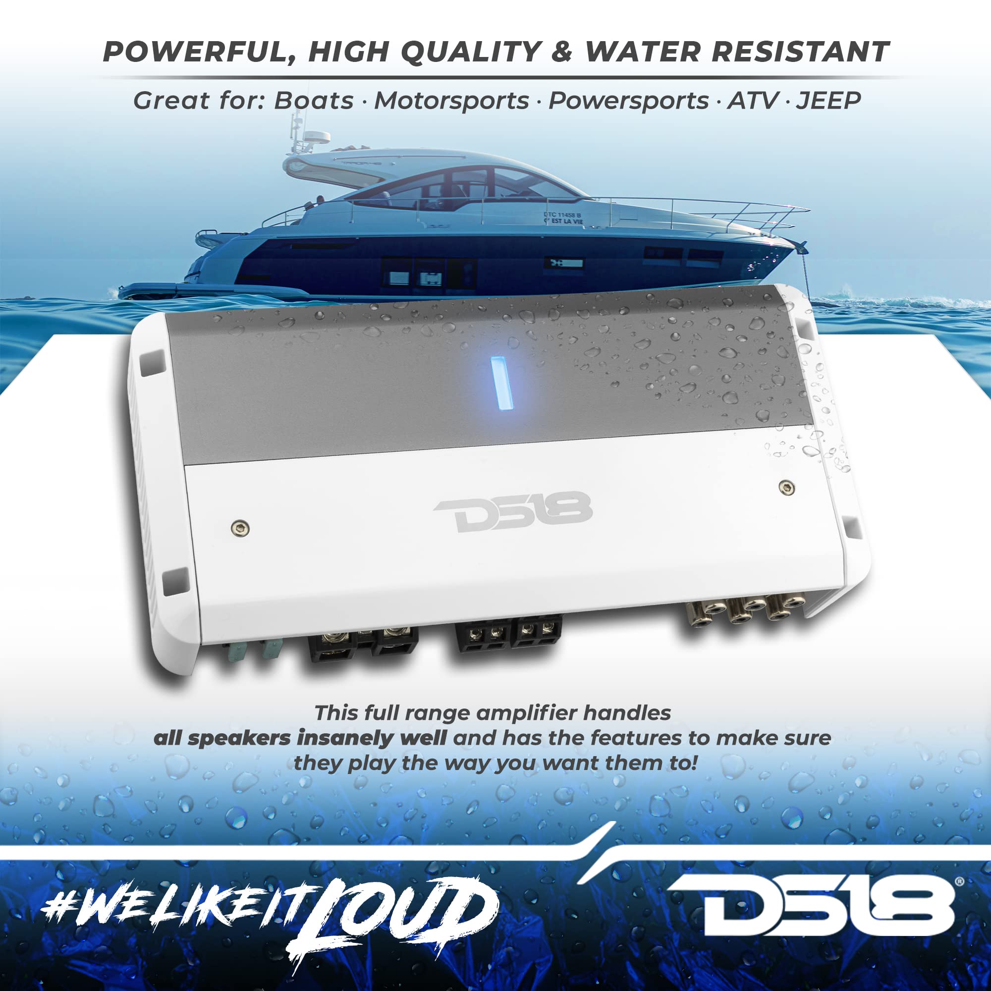 Foto 3 | Amplificador Marino Ds18 Nxl-m4 De 4 Canales Clase D 1800w - Venta Internacional.