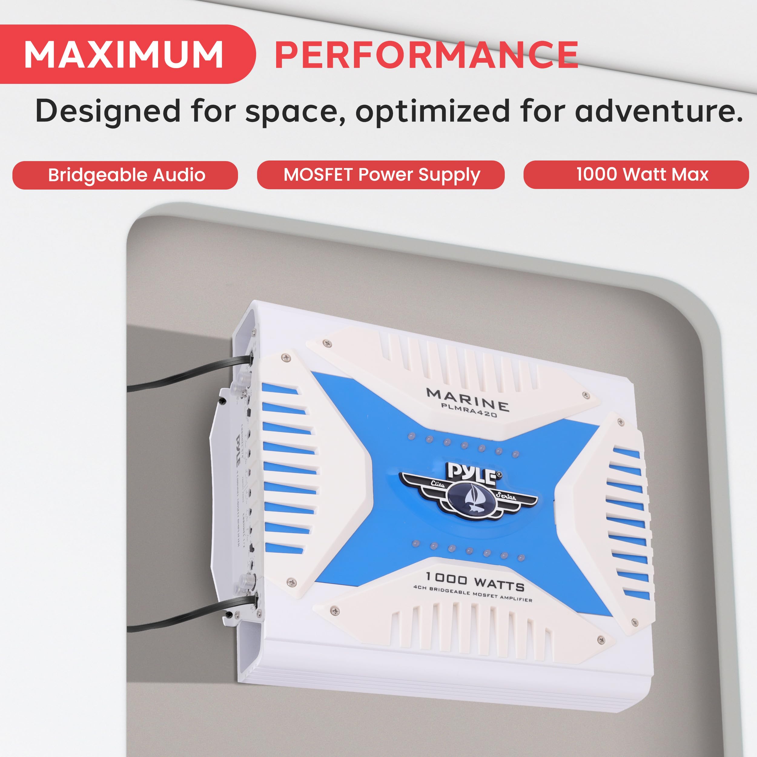 Foto 4 | Amplificador Marino Pyle Hydra Elite Series 1000 W 4 Canales Plmra420 - Venta Internacional.