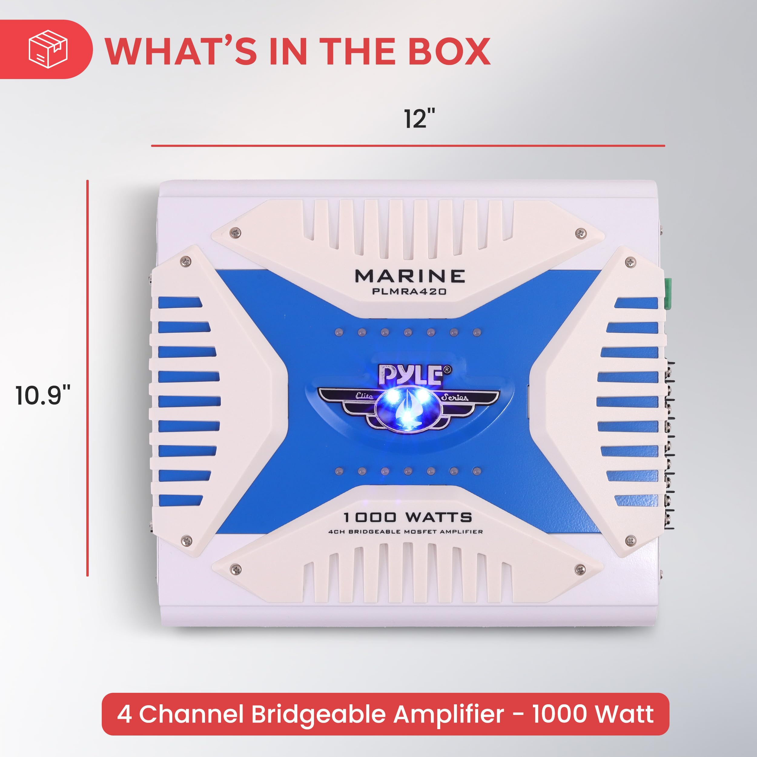 Foto 6 | Amplificador Marino Pyle Hydra Elite Series 1000 W 4 Canales Plmra420 - Venta Internacional.