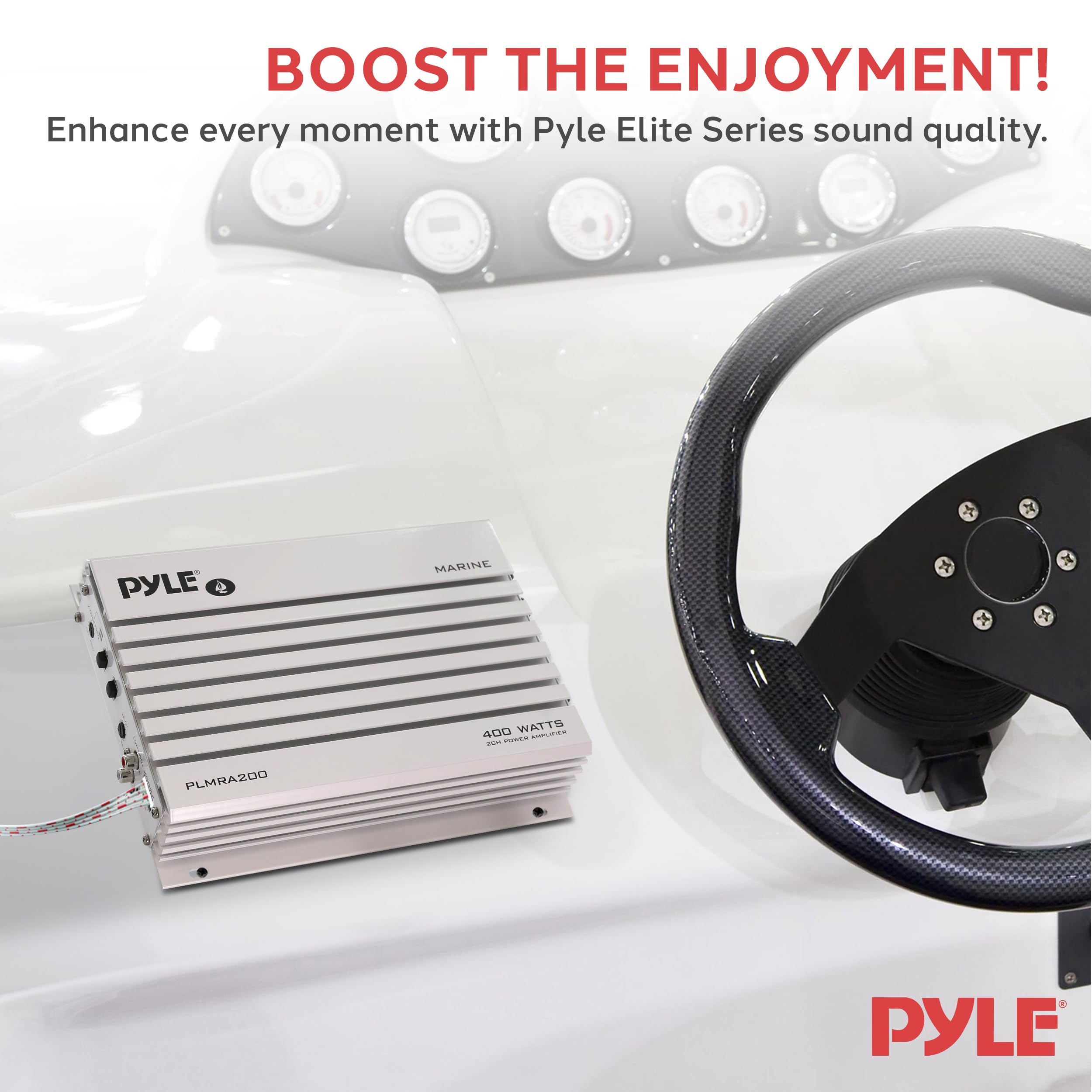 Foto 8 pulgar | Amplificador Marino Pyle Hydra Elite Series 400 W 2 Canales Plmra200 - Venta Internacional.