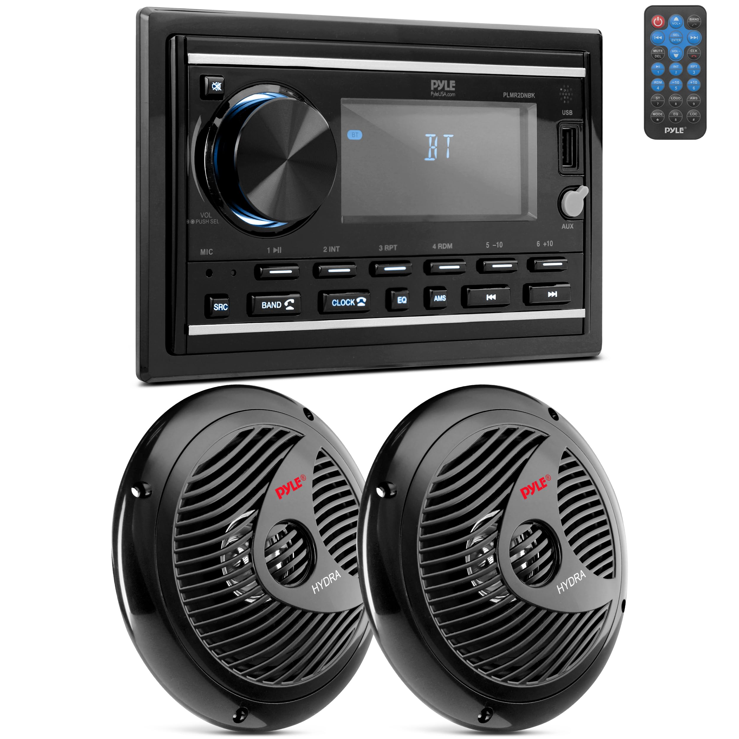 Foto 2 pulgar | Receptor Estéreo Marino Pyle Plmr2dnbk 300w Bluetooth - Venta Internacional.
