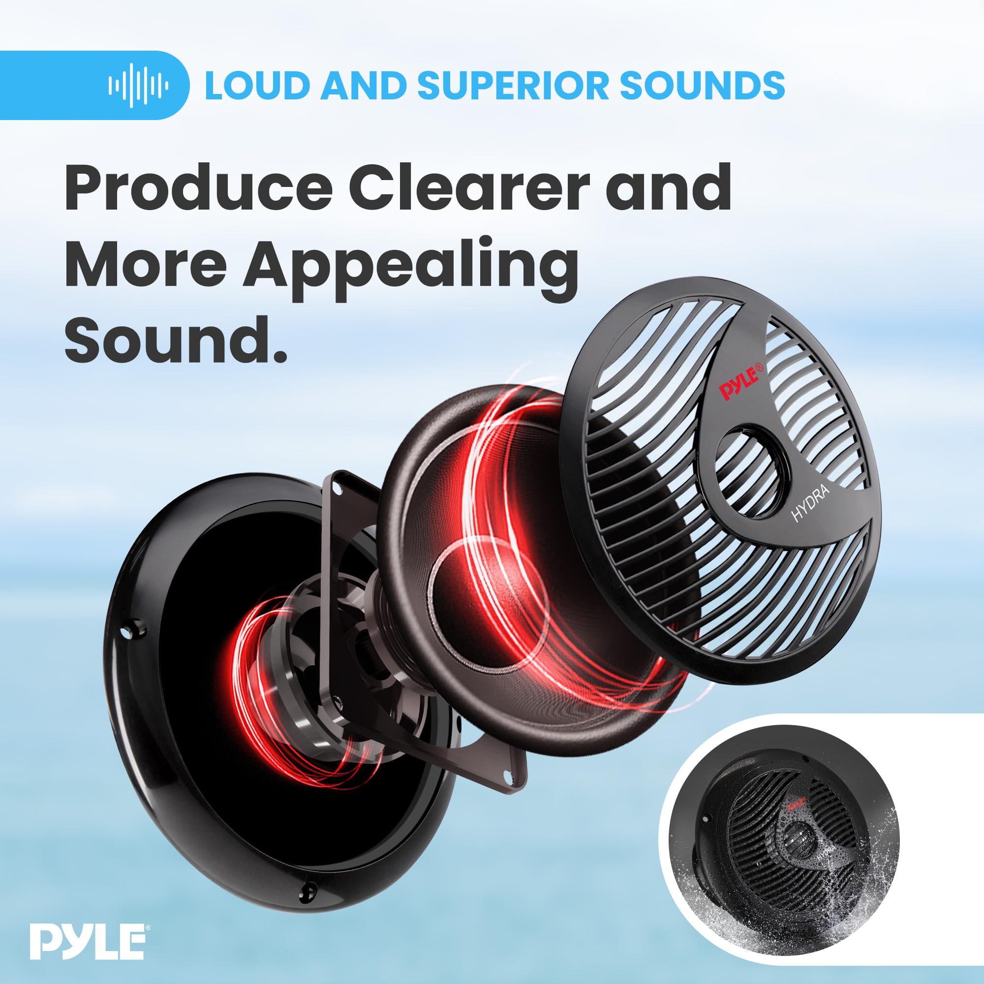 Foto 5 pulgar | Receptor Estéreo Marino Pyle Plmr2dnbk 300w Bluetooth - Venta Internacional.