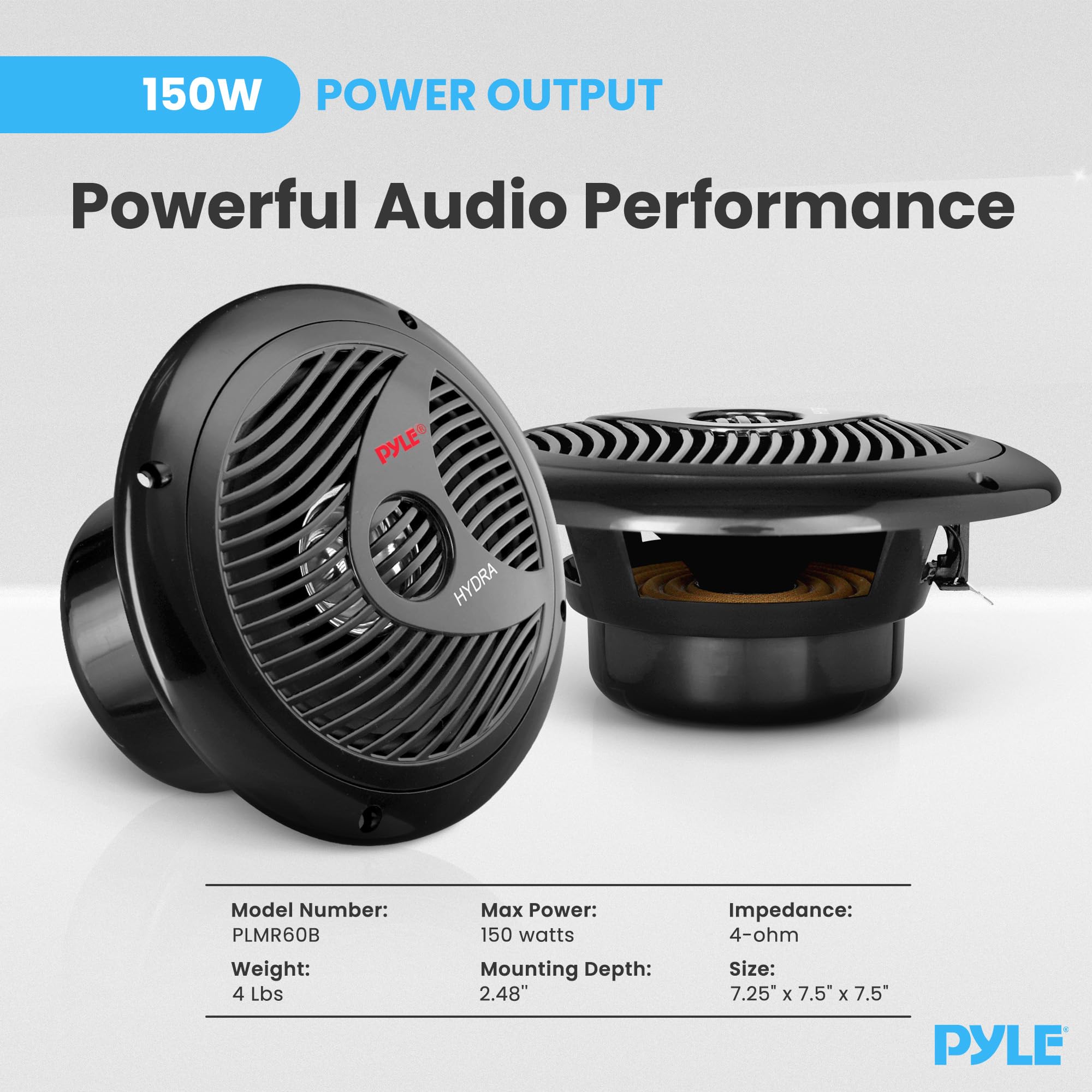 Foto 5 | Receptor Estéreo Marino Pyle Plmr2dnbk 300w Bluetooth - Venta Internacional.