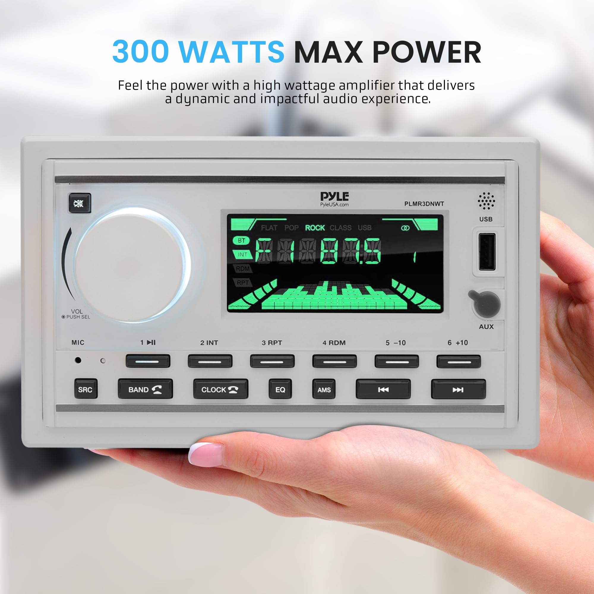 Foto 5 pulgar | Receptor Estéreo Marino Pyle Plmr3dnwt Con 2 Altavoces De 300 W - Venta Internacional.