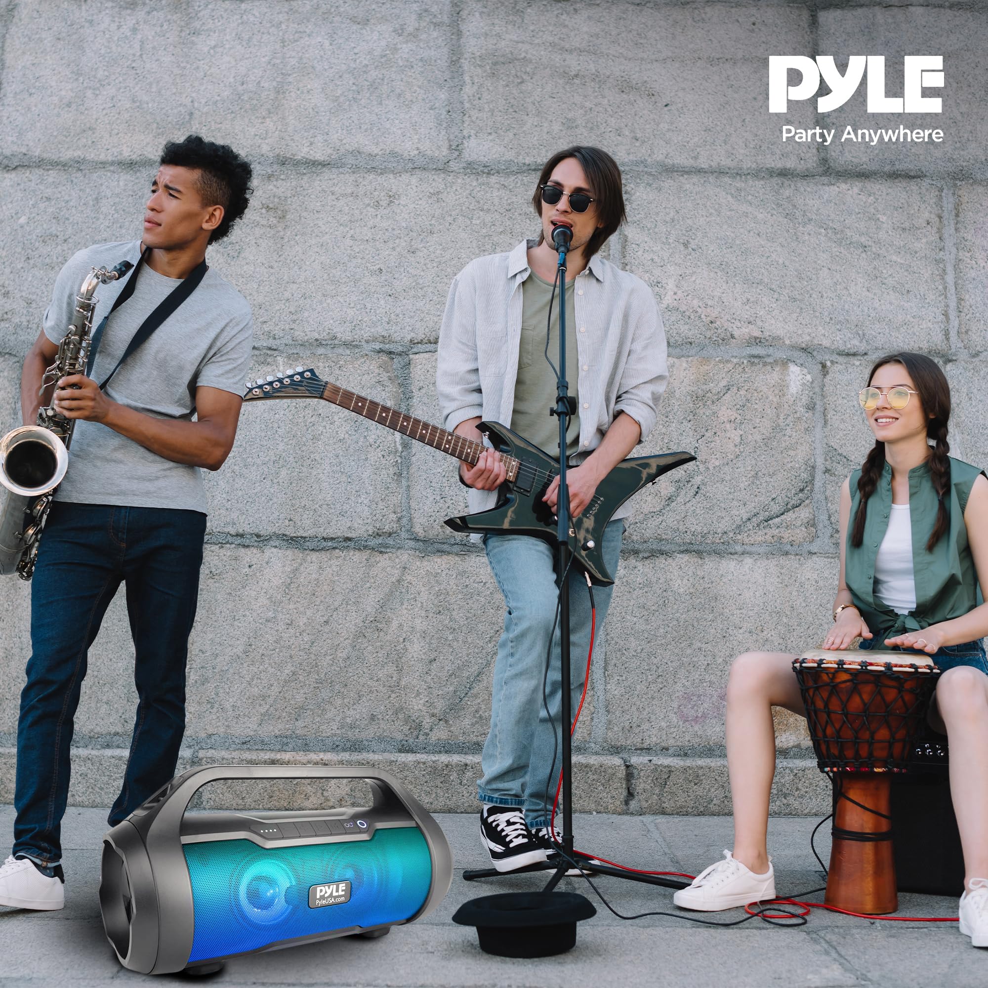 Foto 3 pulgar | Altavoz Bluetooth Boombox Pyle Pbmwp185 De 40 W Con Control Por Voz - Venta Internacional.