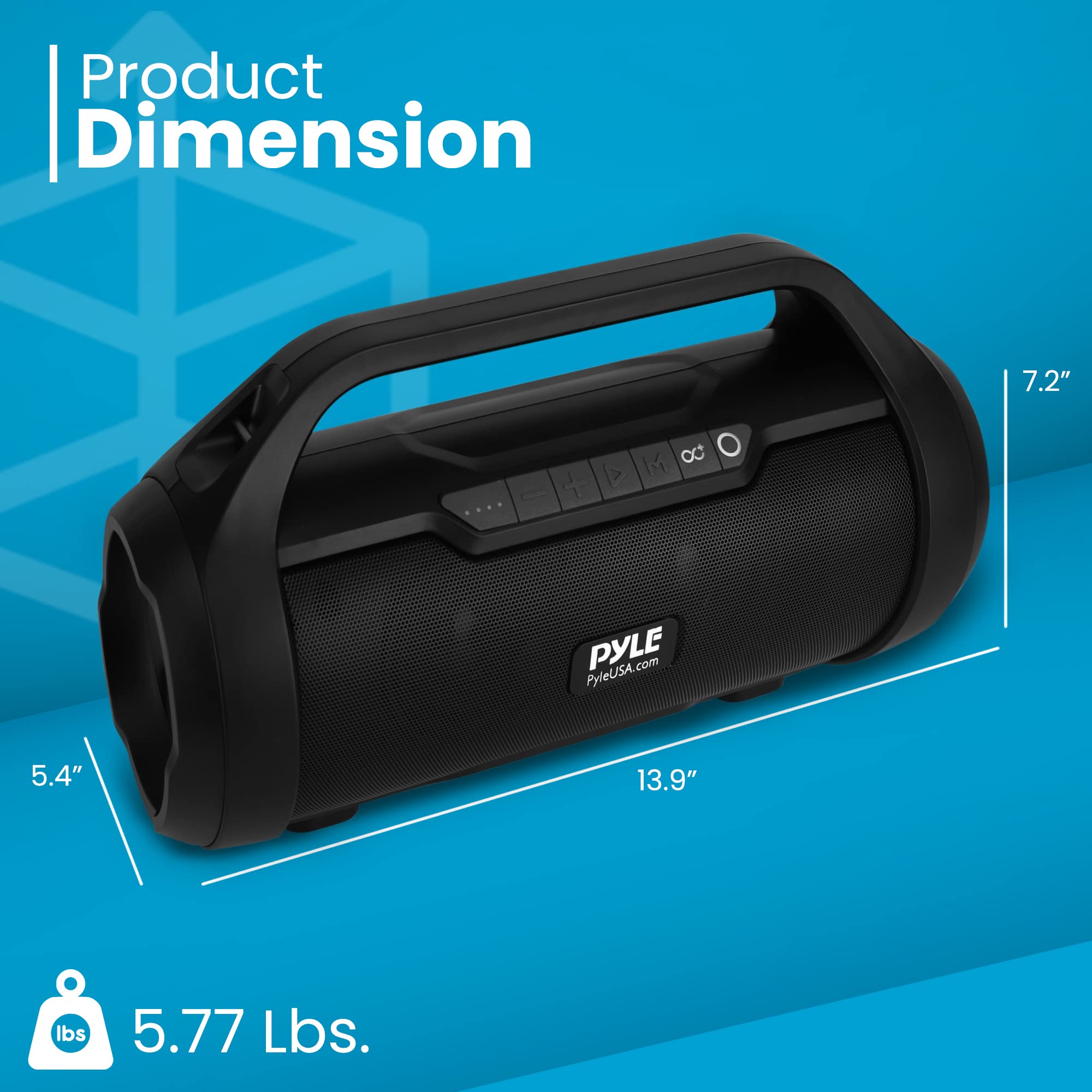 Foto 7 | Altavoz Bluetooth Boombox Pyle Pbmwp185 De 40 W Con Control Por Voz - Venta Internacional.