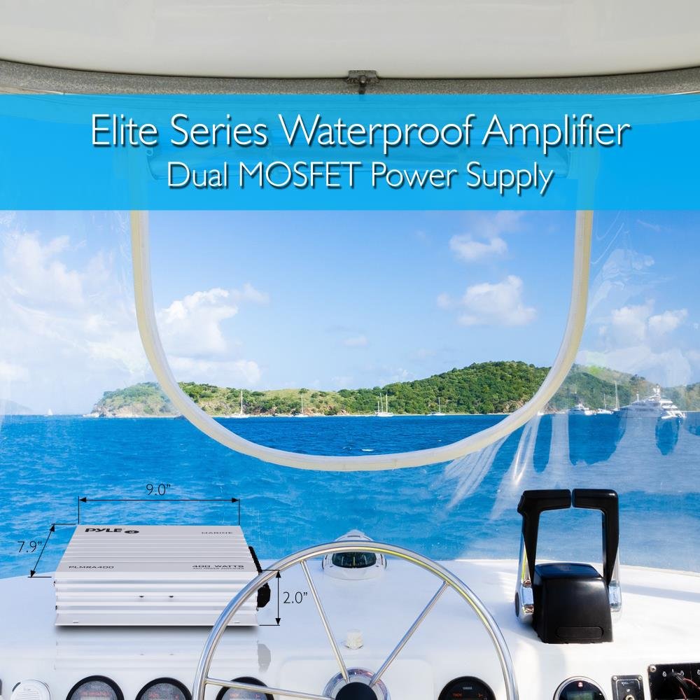 Foto 3 | Amplificador Marino Pyle Hydra Elite Series, 400 W, 4 Canales, Impermeable - Venta Internacional.