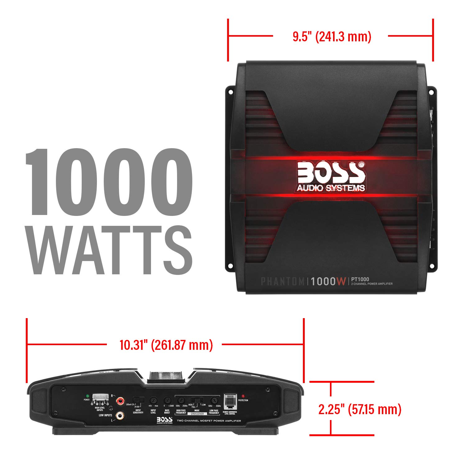 Foto 5 pulgar | Amplificador Para Coche Boss Audio Systems Pt1000 2 Canales 1000w - Venta Internacional.