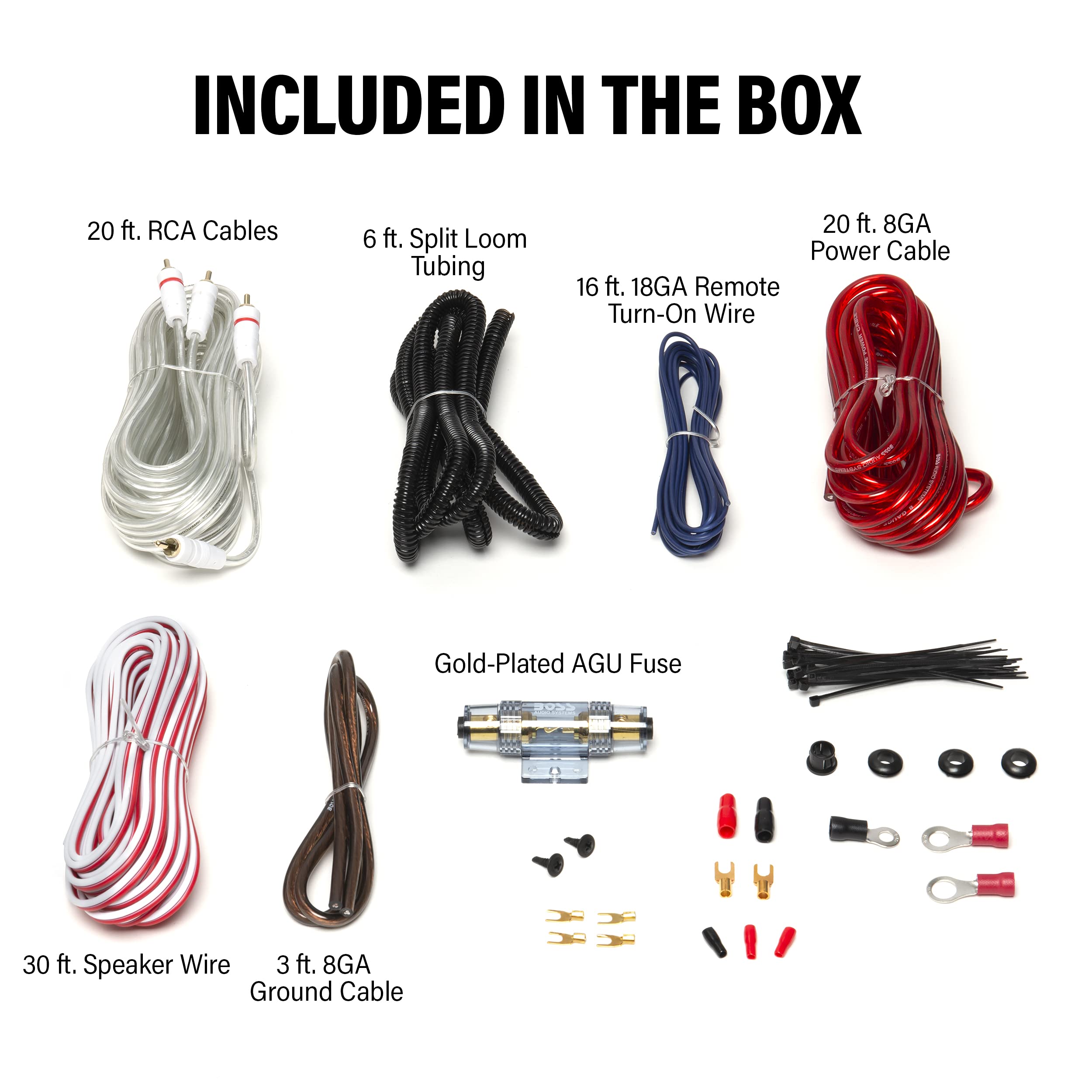 Foto 4 pulgar | Kit De Cableado Para Amplificador De Coche Boss Audio Systems 8bk 8 Gauge - Venta Internacional.