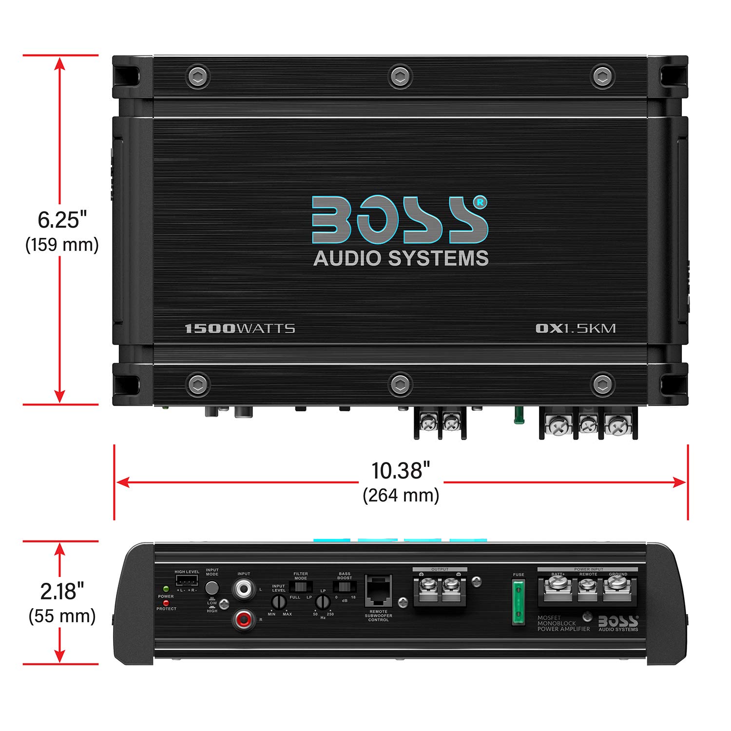 Foto 6 pulgar | Amplificador De Subwoofer Para Coche Boss Audio Ox1.5km 1500w - Venta Internacional.