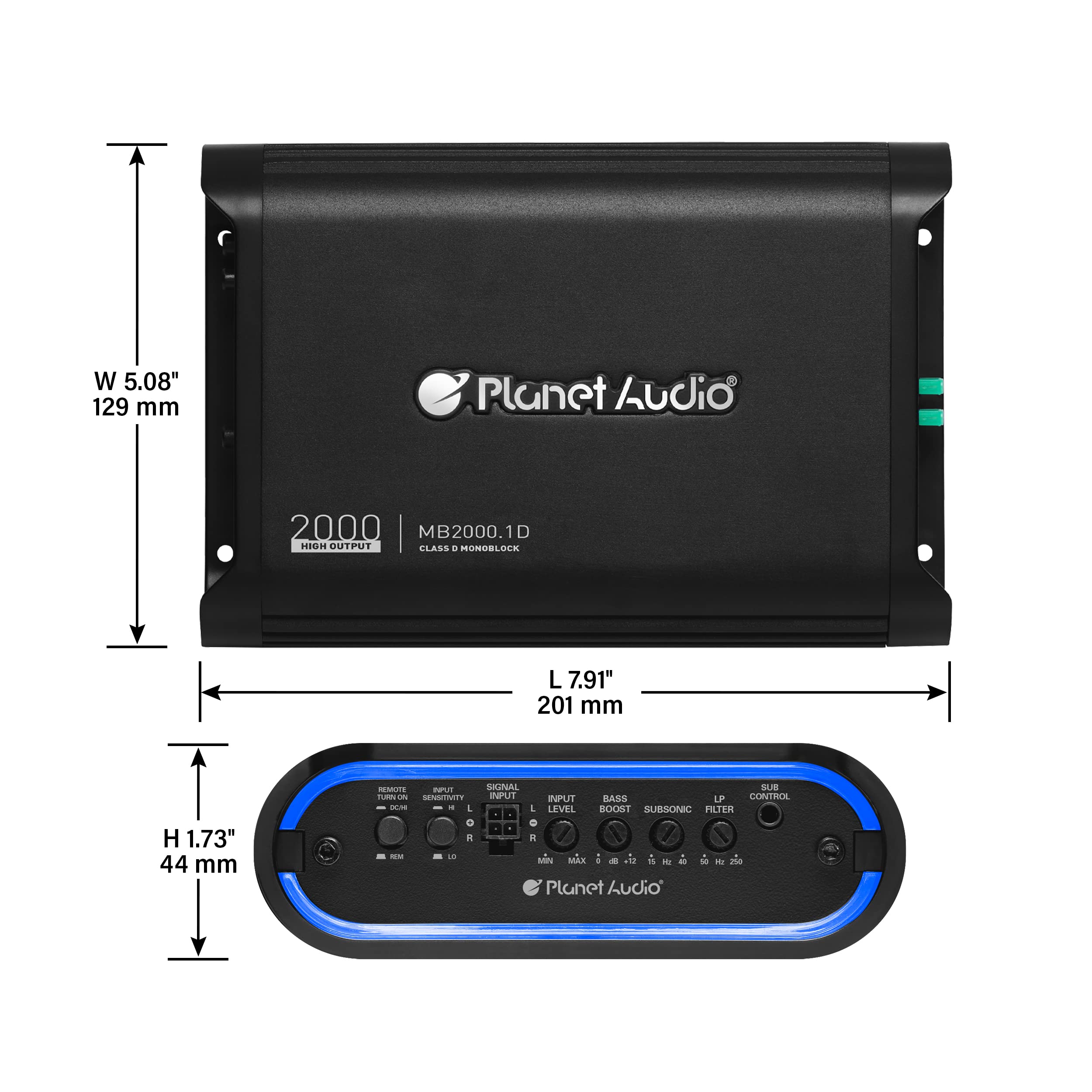 Foto 6 pulgar | Amplificador Para Coche Planet Audio Mb2000.1d Class D 2000w 1 Ohm - Venta Internacional.