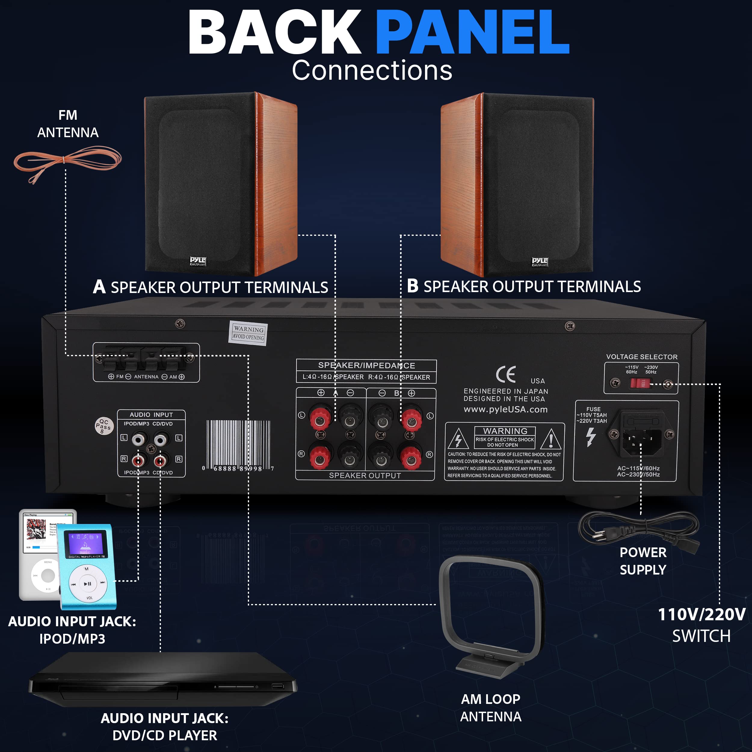 Foto 4 pulgar | Amplificador de Audio Pyle Pt260a 200w - Venta Internacional