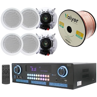 Foto 1 | Kit de Sistema de Cine en Casa Amplificador Bluetooth de 2000 W y 6 Altavoces - Venta Internacional