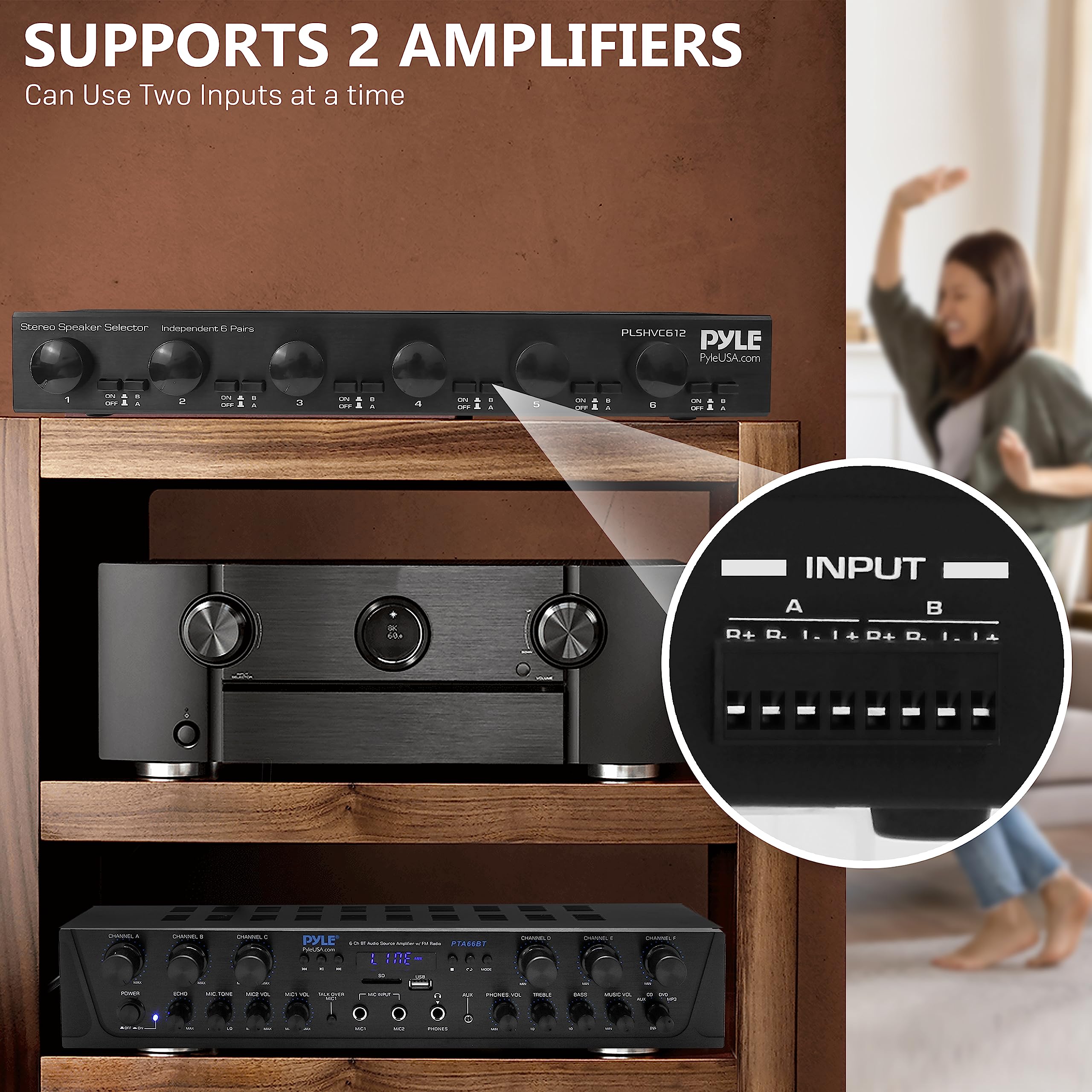 Foto 4 pulgar | Selector de Altavoces Pyle Plshvc612 de 6 Canales con Control de Volumen - Venta Internacional