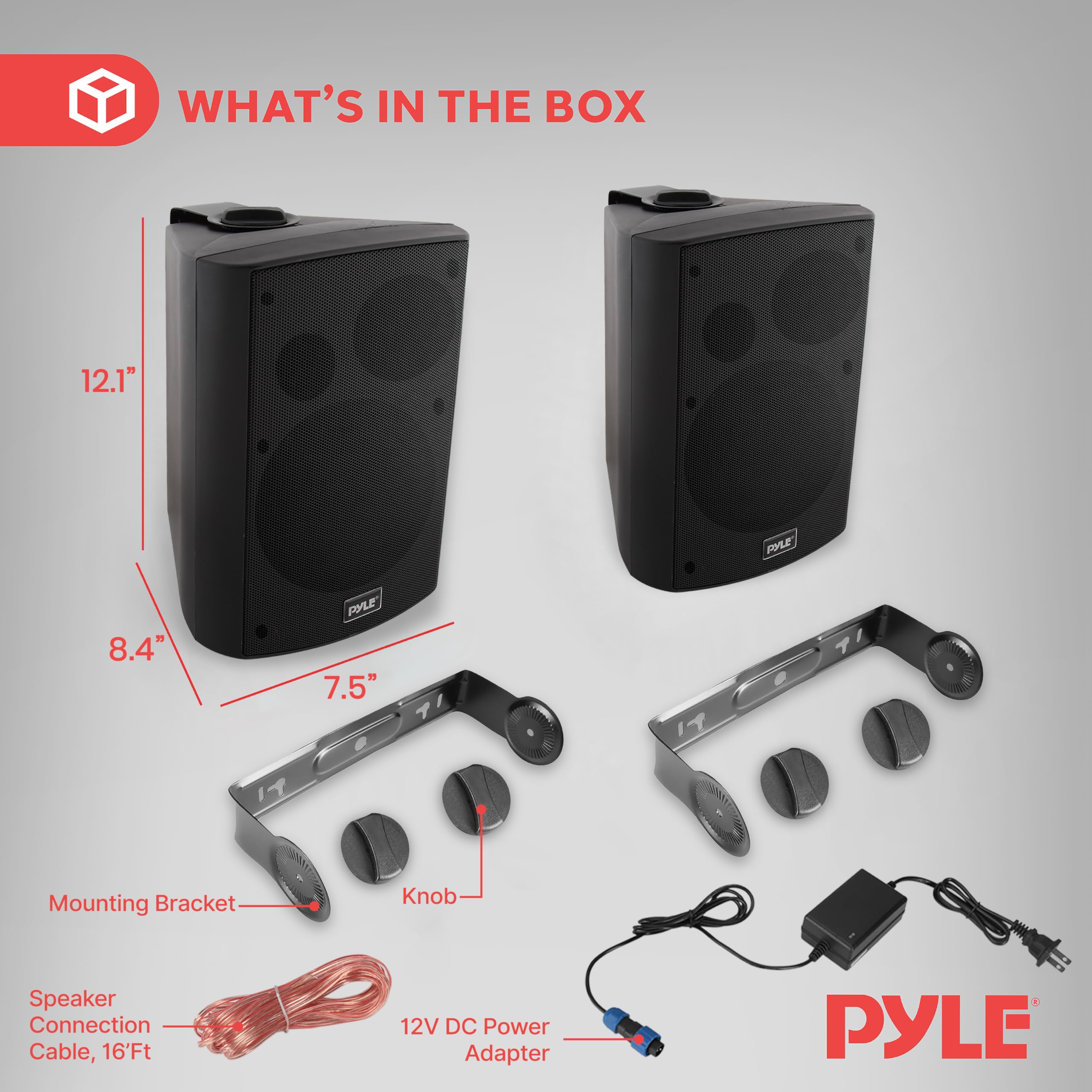Foto 4 pulgar | Sistema de Altavoces Bluetooth Pyle Wall Mount Waterproof 6.5 - Venta Internacional