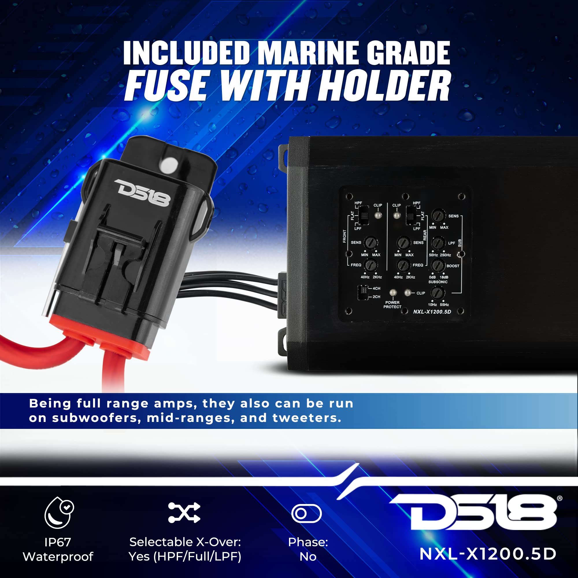 Foto 4 pulgar | Amplificador Marino Ds18 Nxl-x1200.5d De 5 Canales Clase D 2800w - Venta Internacional.
