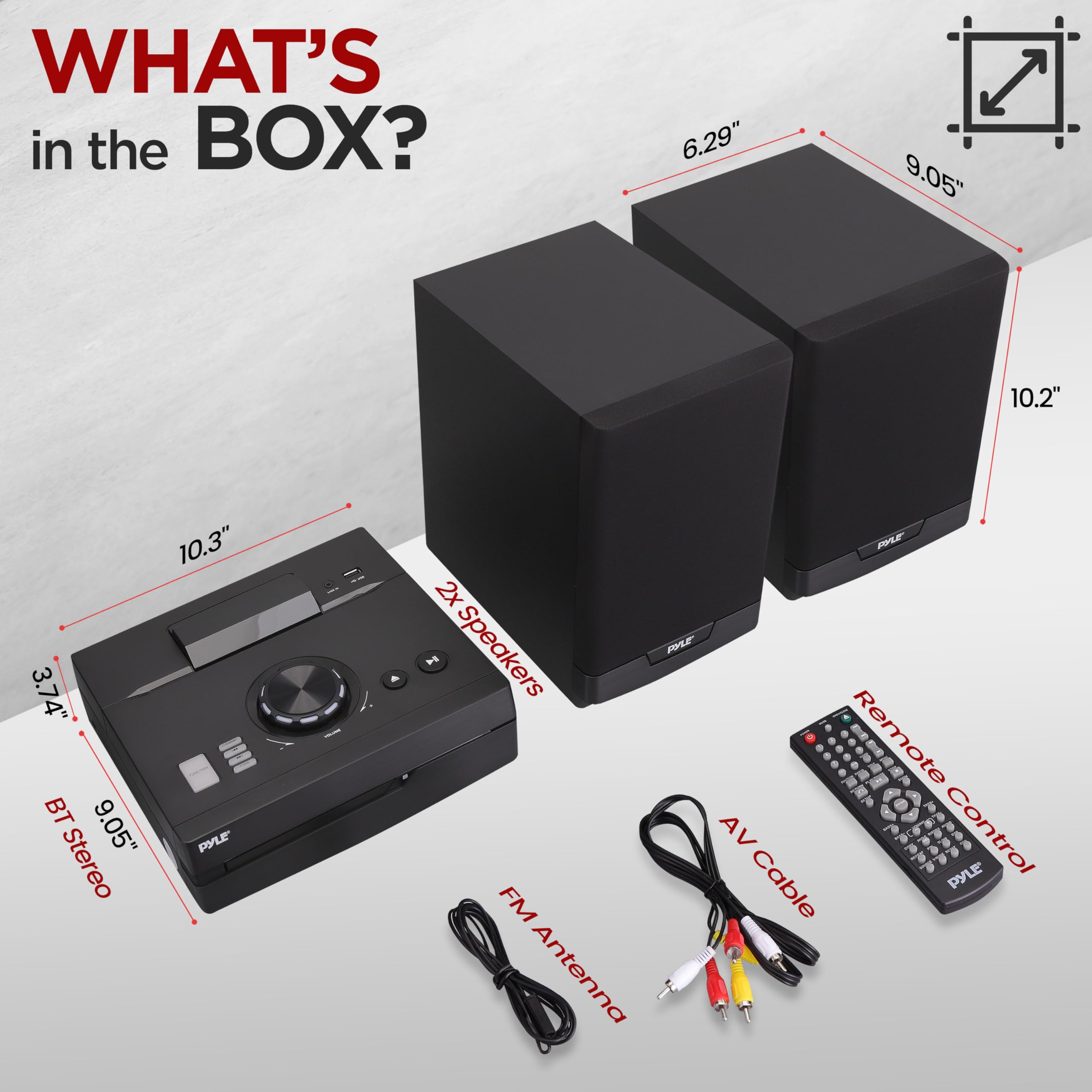 Foto 7 | Sistema De Estantería Estéreo Para El Hogar Pyle Radio Bt Cd Fm Inalámbrico De 60 W - Venta Internacional.