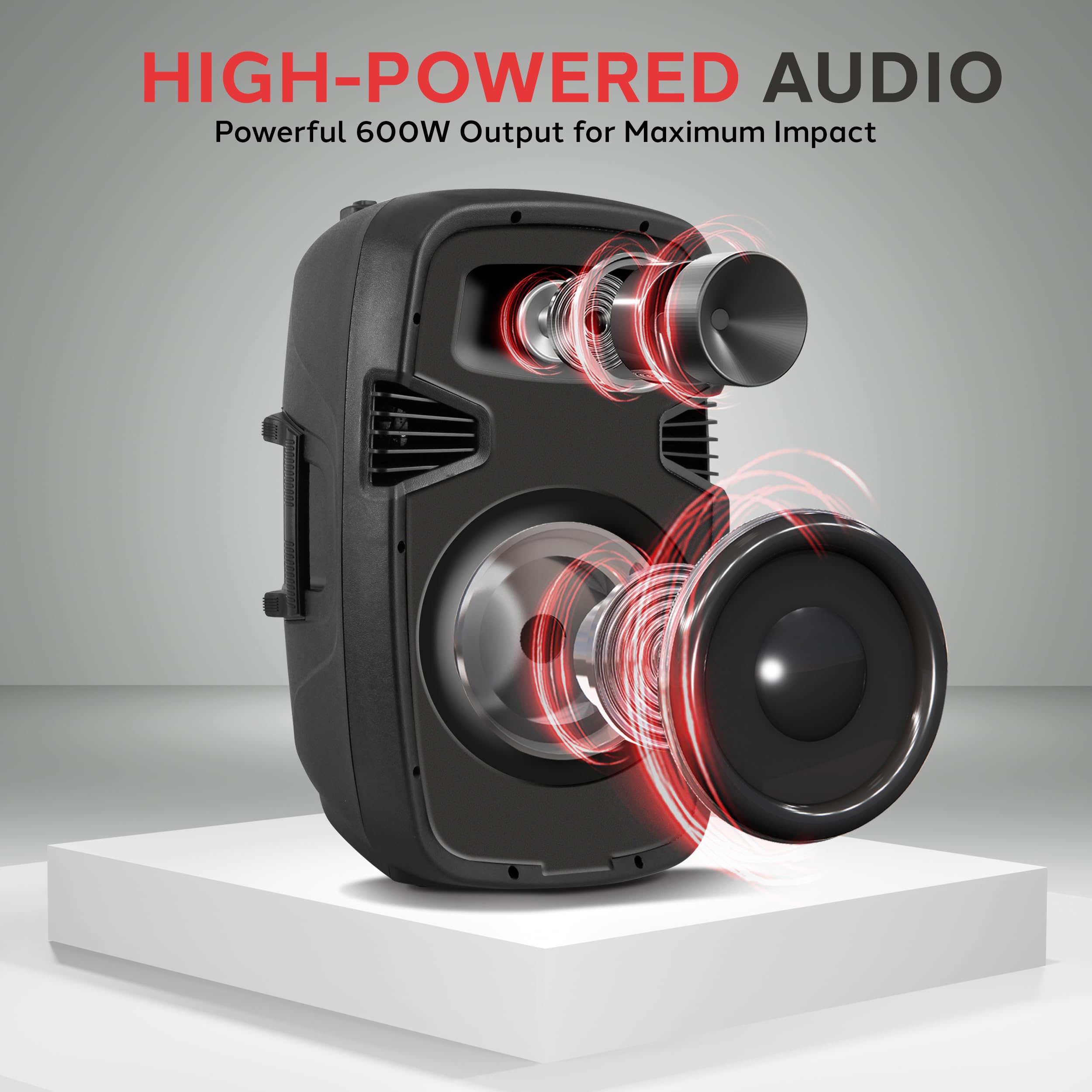 Foto 2 | Altavoz Para Sistema Pa Pyle Pphp837ub, 600 W, Bluetooth Con Micrófono - Venta Internacional.