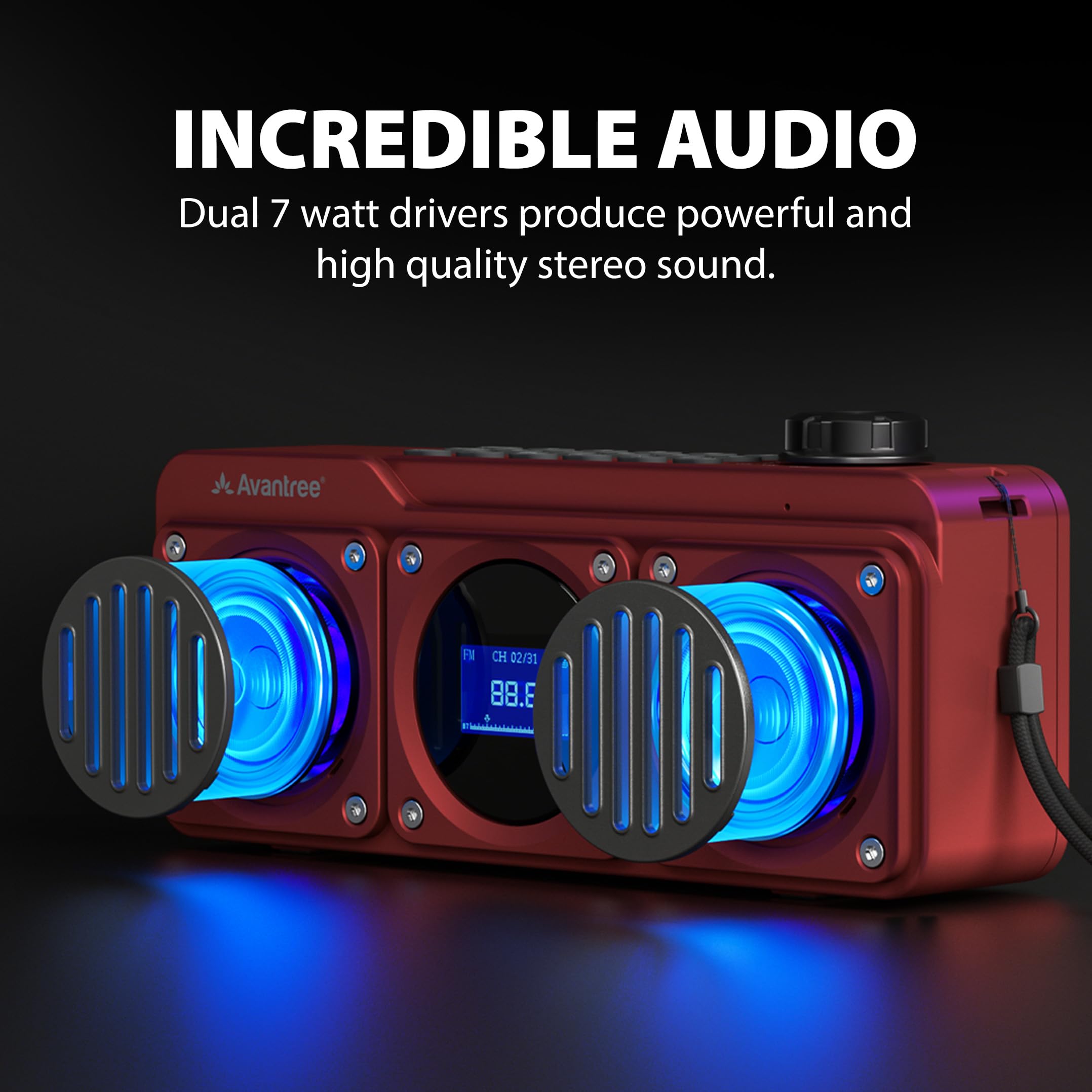 Foto 2 | Radio Fm Digital Portátil Con Altavoz Bluetooth Avantree Boombyte - Venta Internacional.