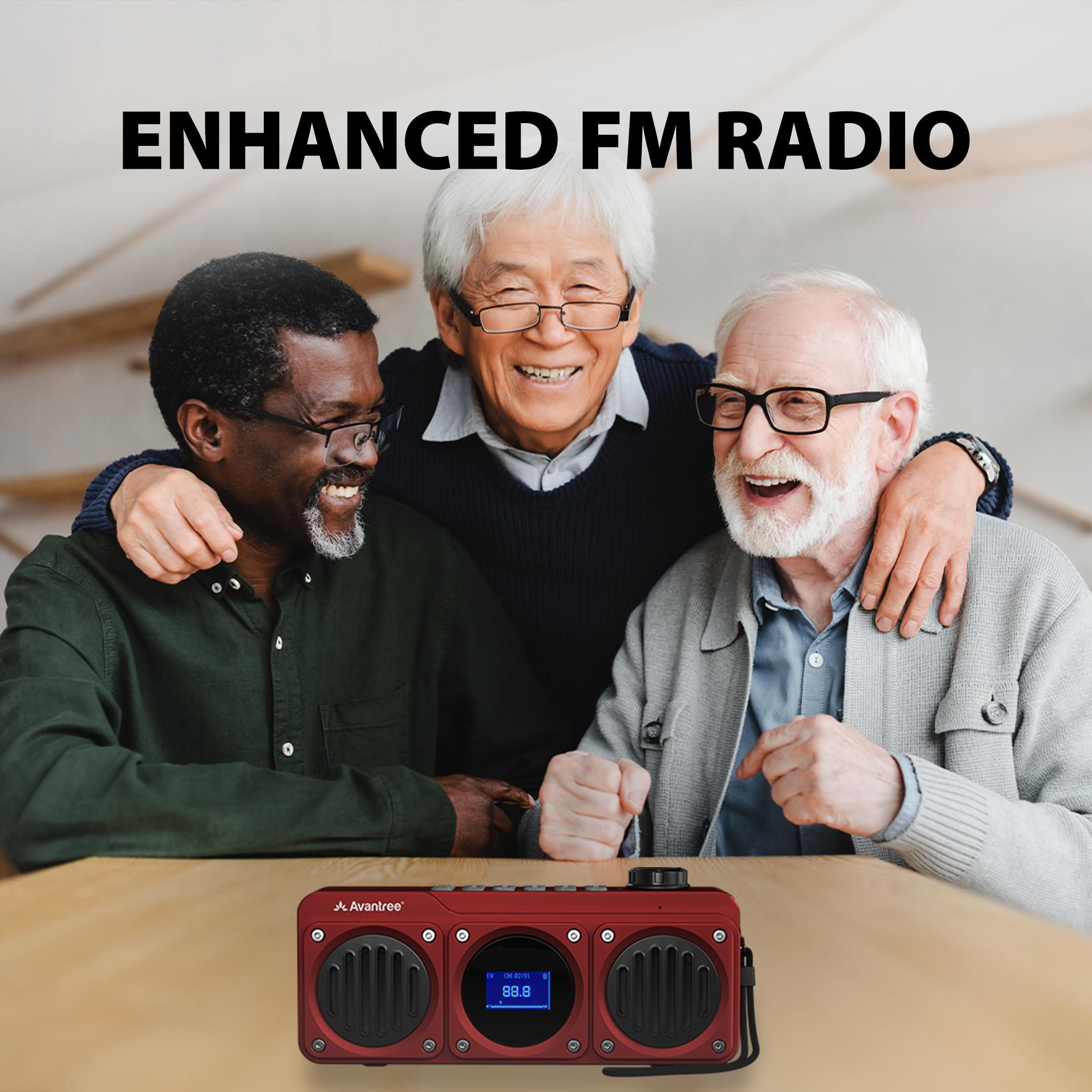 Foto 4 | Radio Fm Digital Portátil Con Altavoz Bluetooth Avantree Boombyte - Venta Internacional.