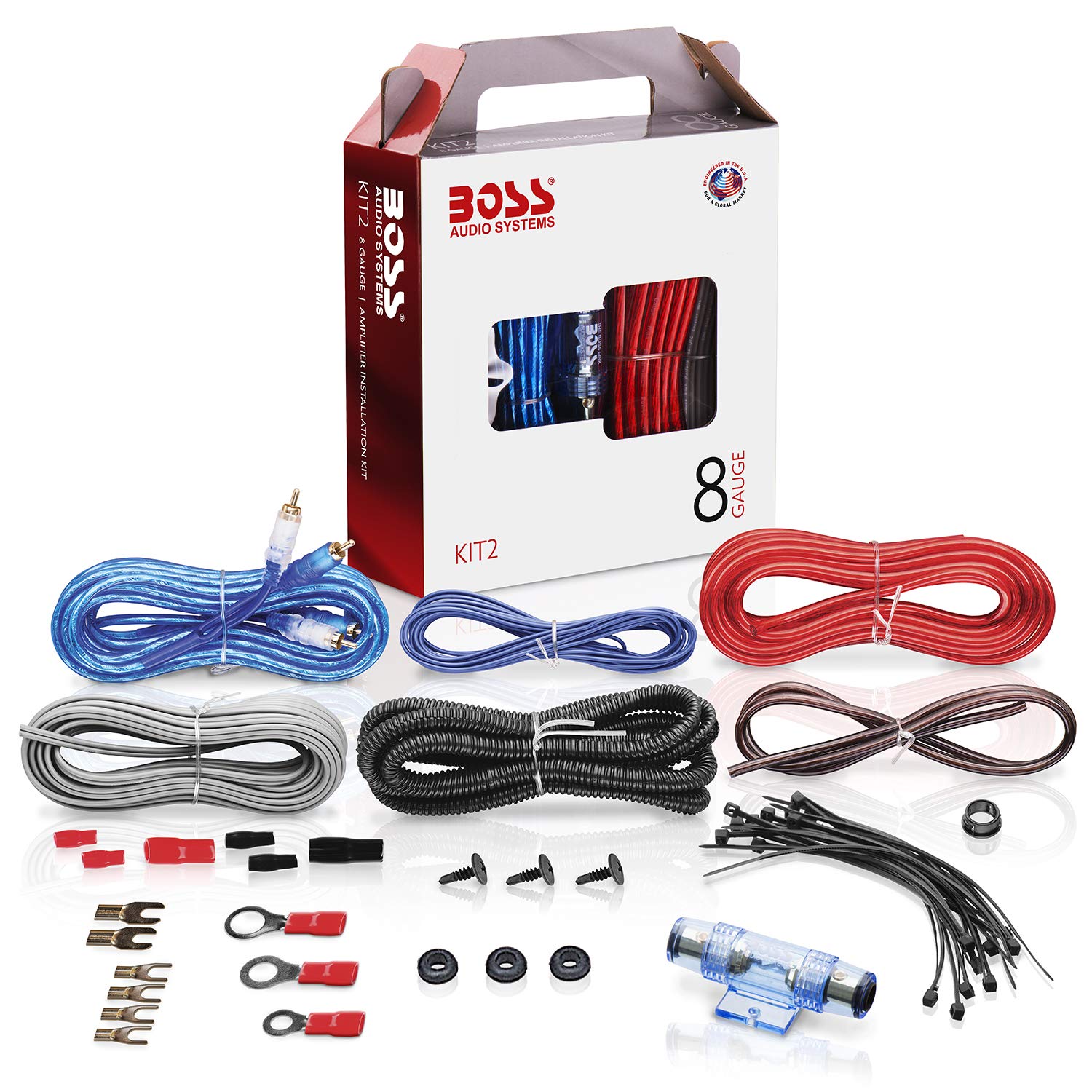 Foto 2 pulgar | Kit De Cableado Para Instalación De Amplificadores De Coche Boss Audio Kit2 8g - Venta Internacional.