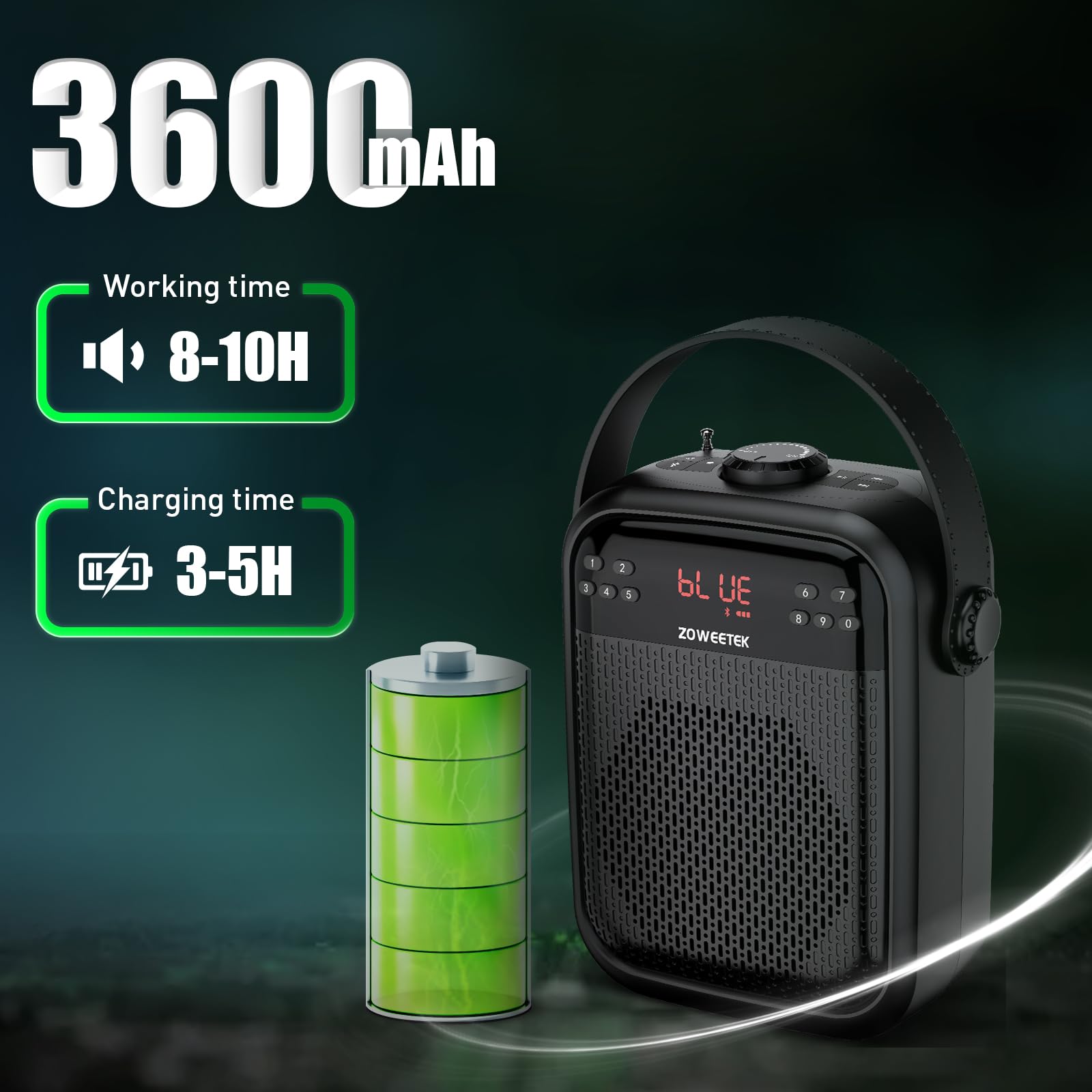 Foto 6 pulgar | Amplificador De Voz Zoweetek Con Micrófono Inalámbrico H6 40w - Venta Internacional.