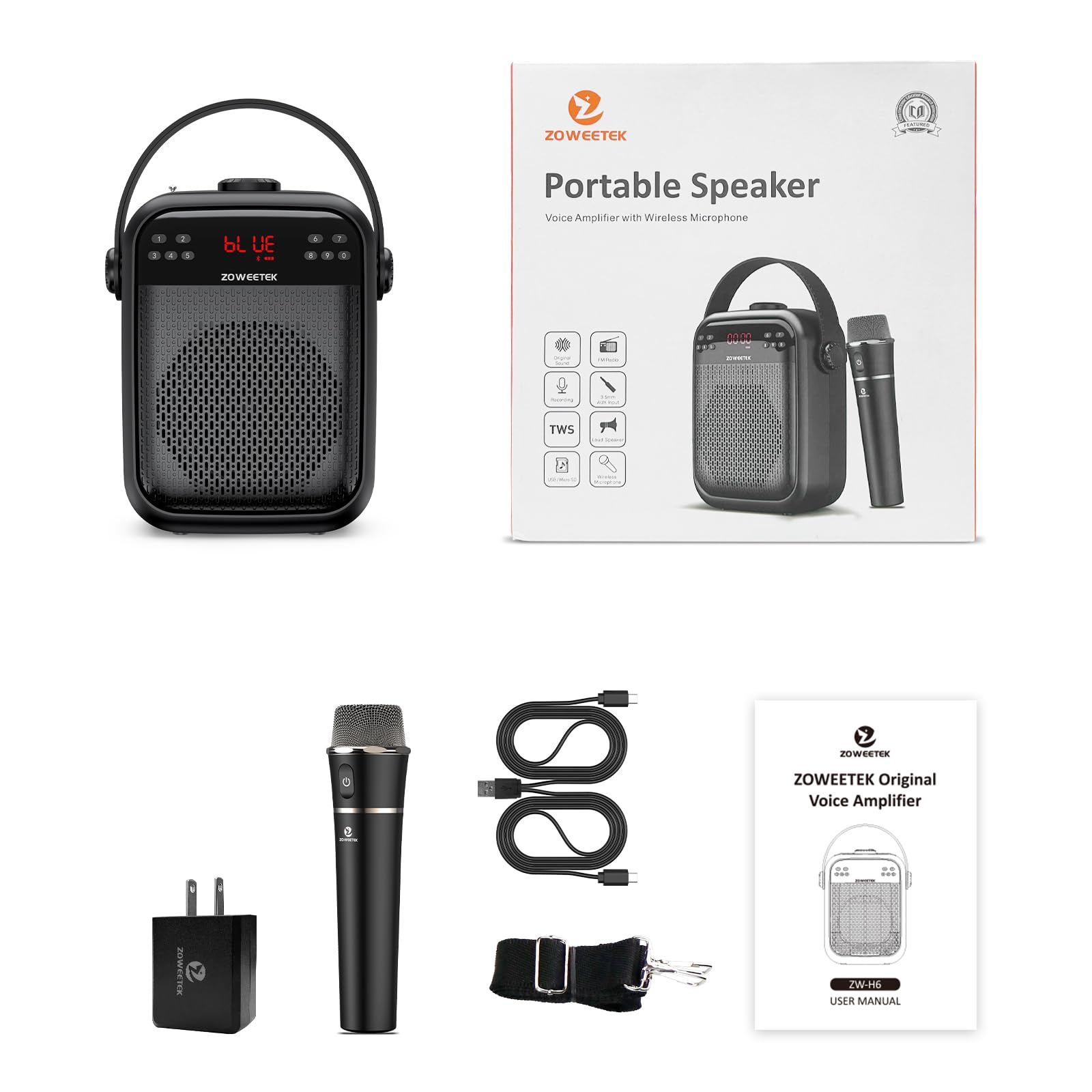 Foto 8 pulgar | Amplificador De Voz Zoweetek Con Micrófono Inalámbrico H6 40w - Venta Internacional.