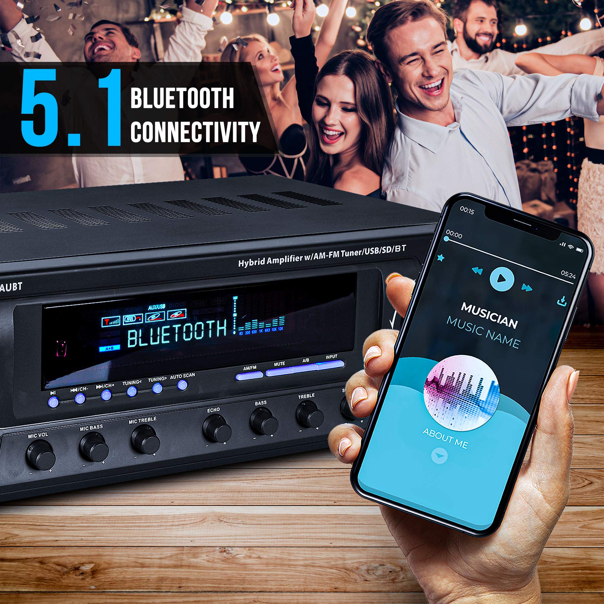 Foto 3 | Amplificador De Potencia Pyle Pt272aubt Inalámbrico Bluetooth 300w - Venta Internacional.