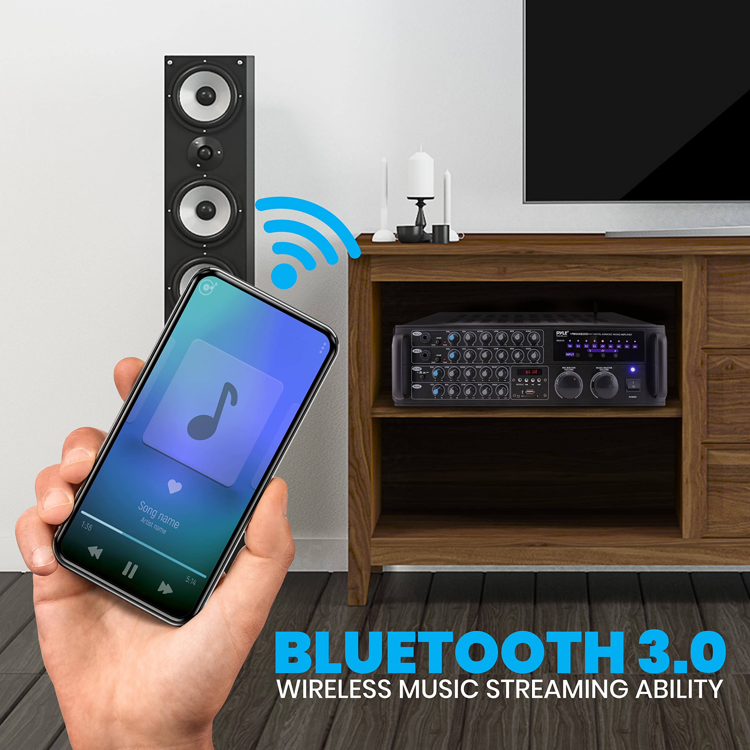 Foto 4 pulgar | Amplificador De Mezcla Pyle Pmxakb2000 2000w Bluetooth Dual Channel - Venta Internacional.