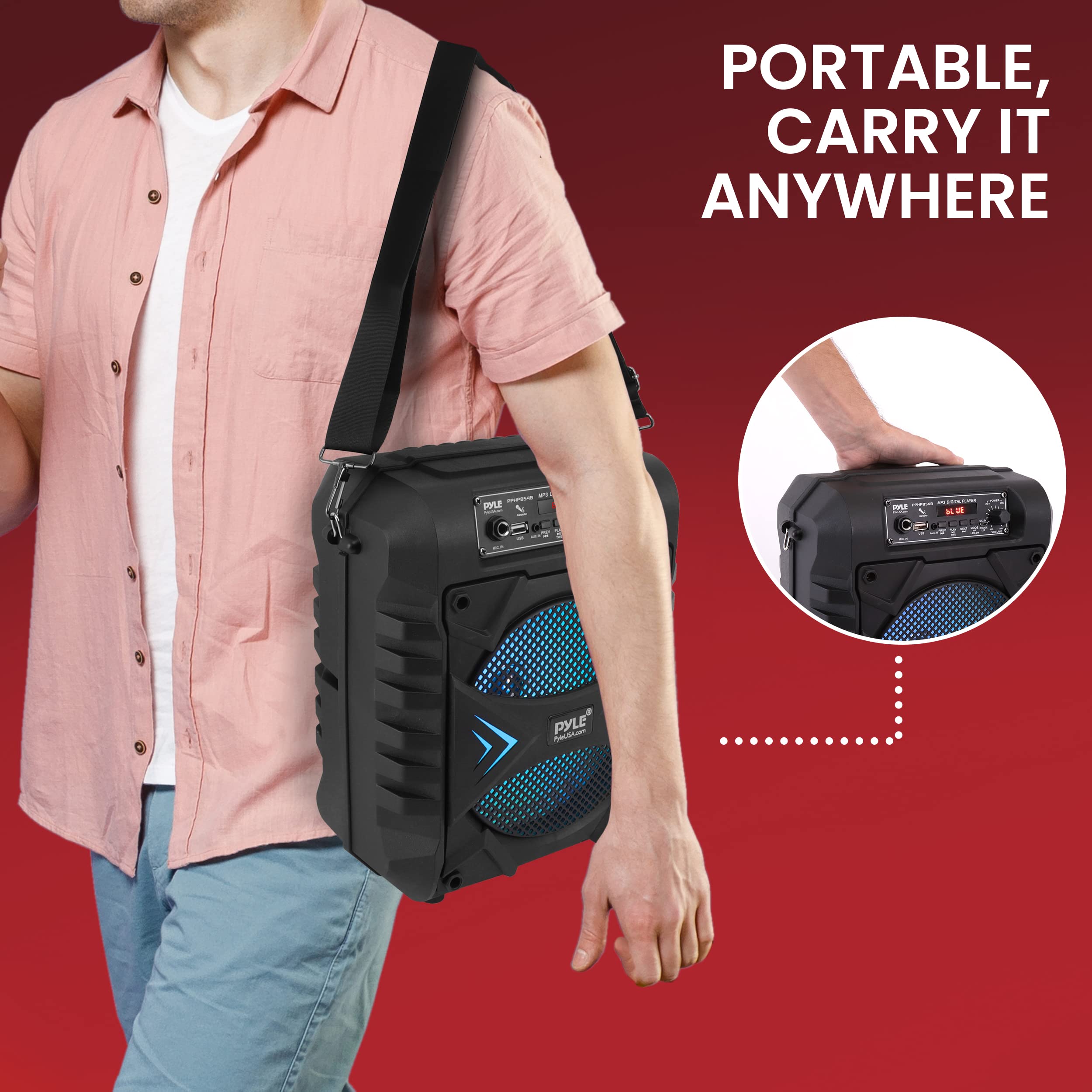 Foto 7 pulgar | Sistema De Altavoces Pa Bluetooth Pyle Pphp854b De 300 W Con Subwoofer De 8» - Venta Internacional.