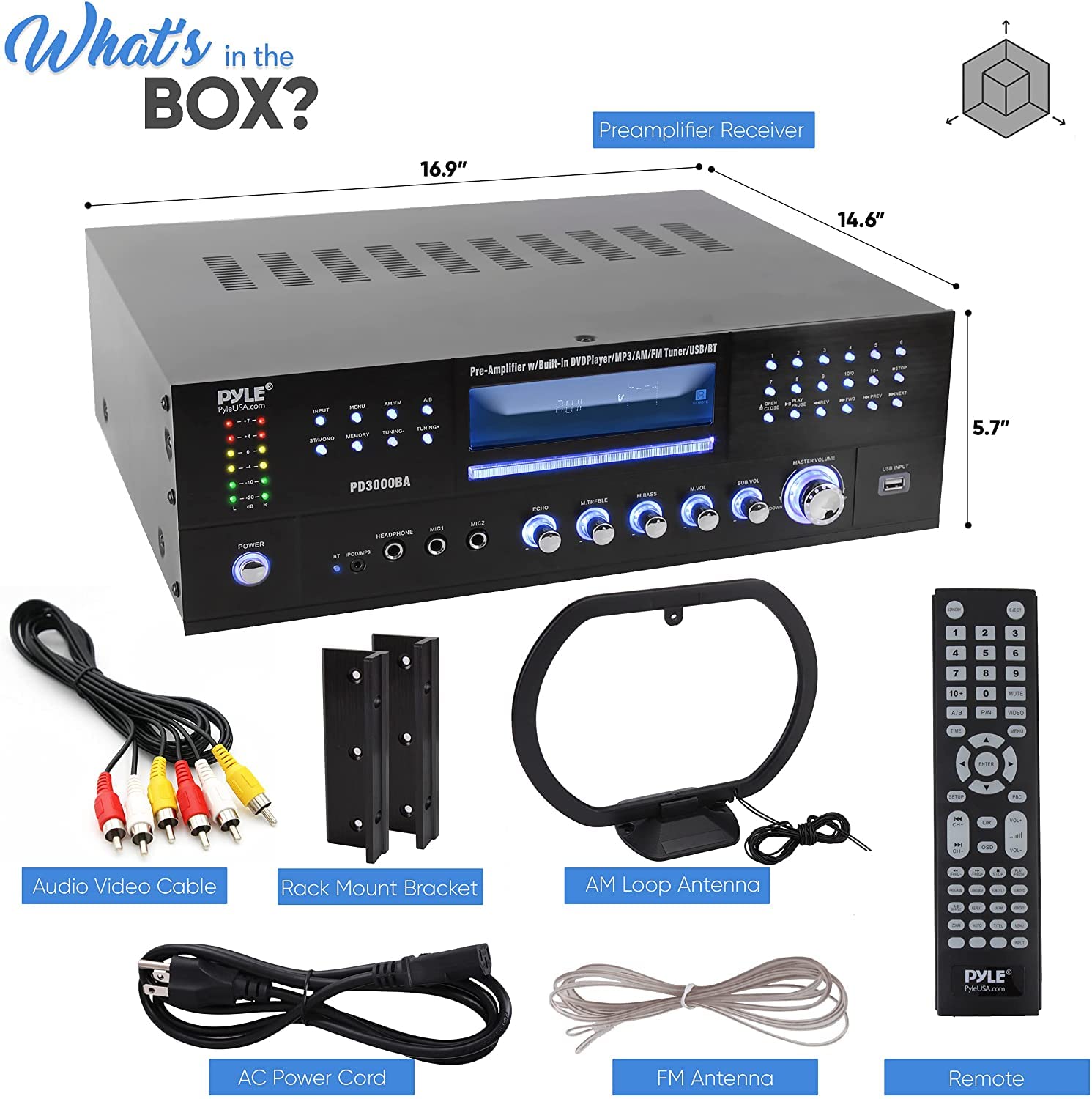 Foto 3 pulgar | Amplificador Pyle Pd3000ba Inalámbrico Bluetooth 3000w Estéreo - Venta Internacional.