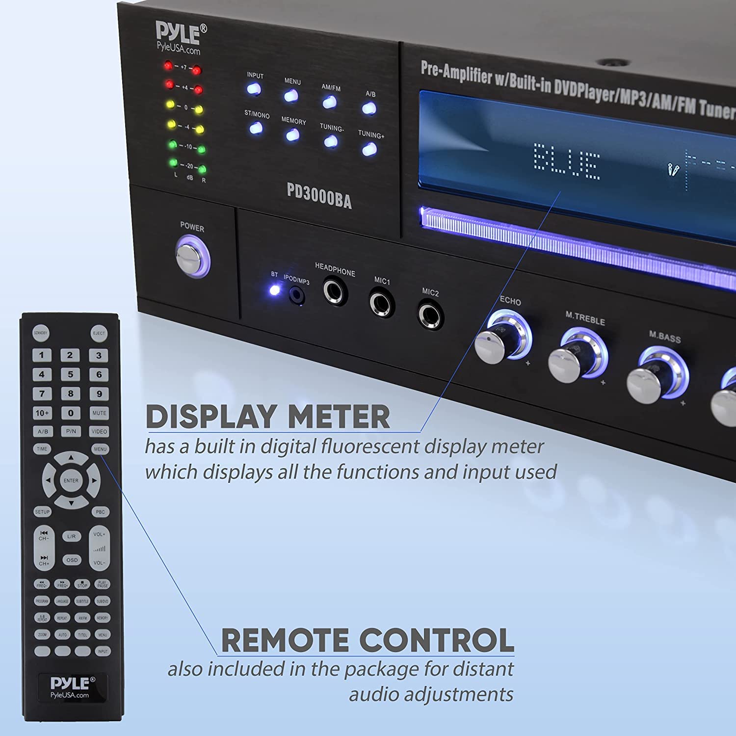 Foto 7 pulgar | Amplificador Pyle Pd3000ba Inalámbrico Bluetooth 3000w Estéreo - Venta Internacional.