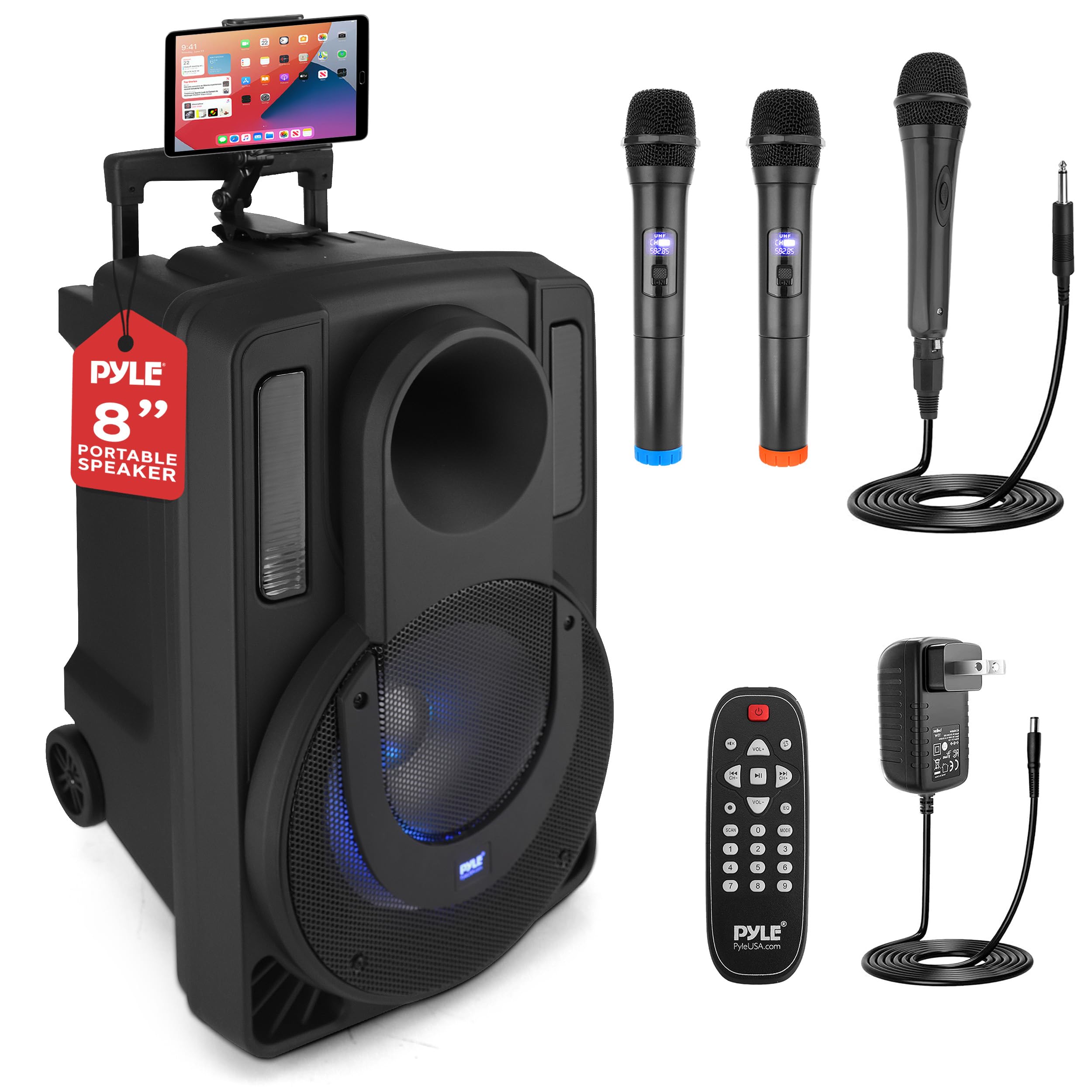 Foto 1 | Sistema De Altavoces Pa Portátil Pyle De 8 Pulgadas Y 280 W Con 2 Micrófonos Inalámbricos - Venta Internacional.