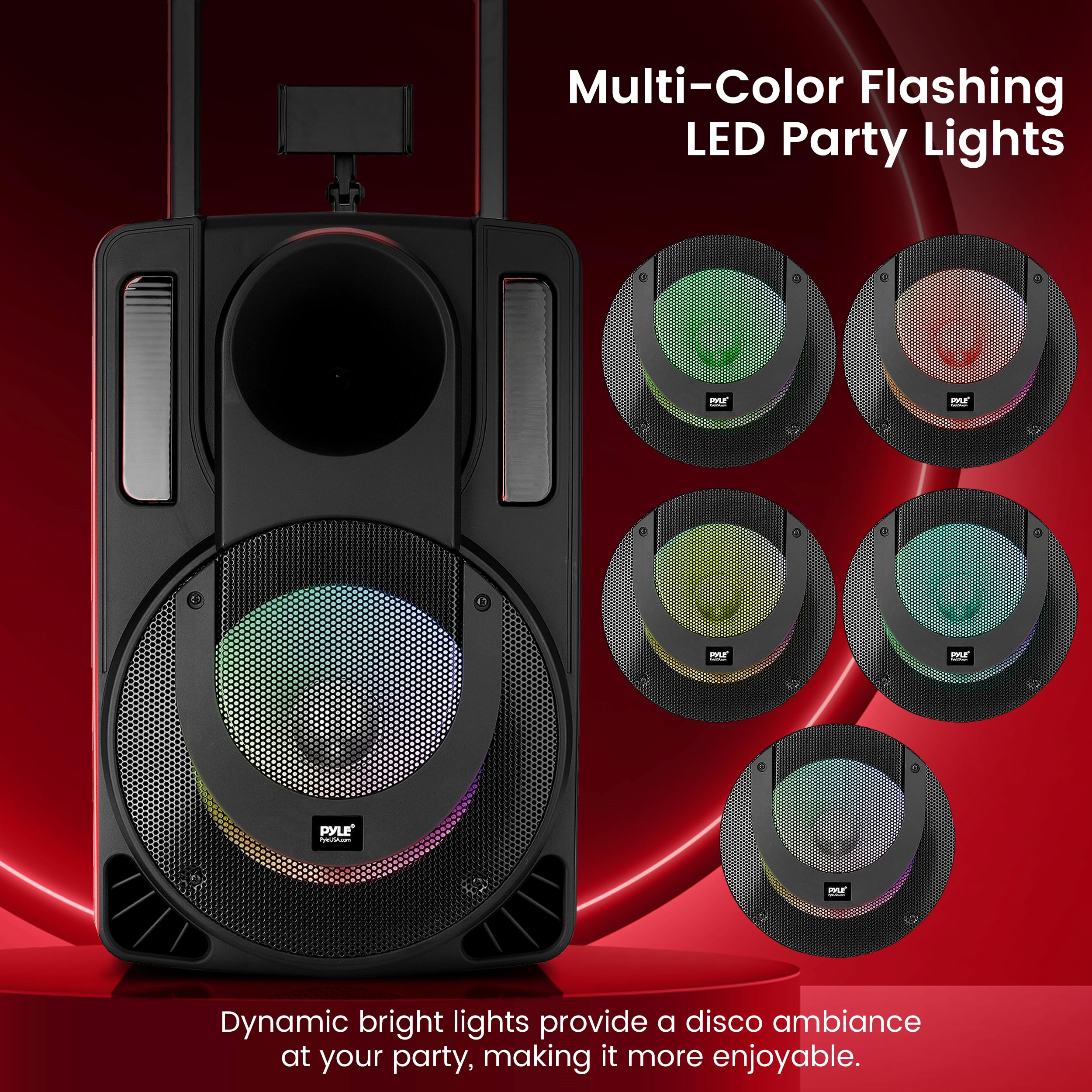Foto 6 pulgar | Sistema De Altavoces Pa Portátil Pyle De 8 Pulgadas Y 280 W Con 2 Micrófonos Inalámbricos - Venta Internacional.