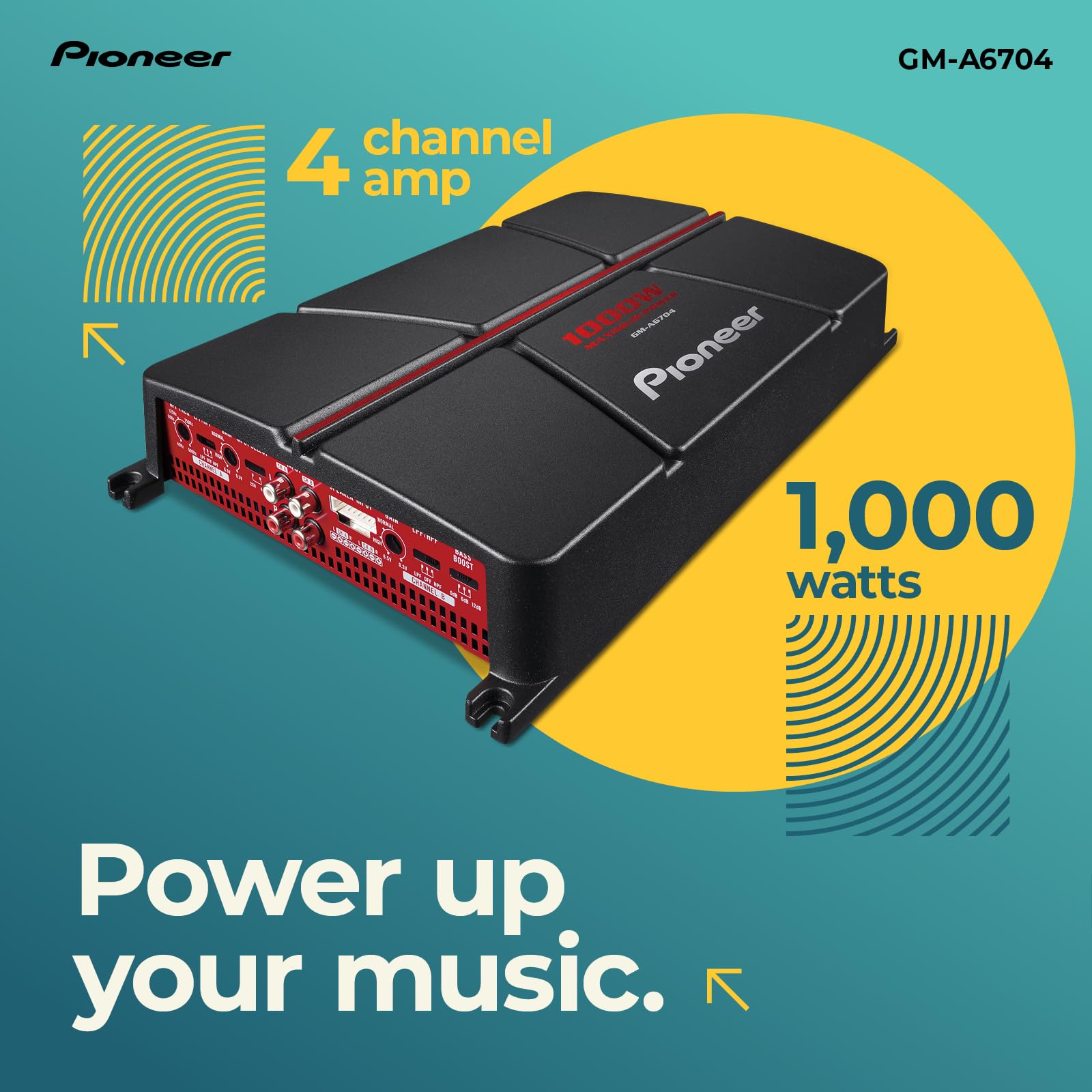 Foto 3 pulgar | Amplificador Para Coche Pioneer Gm-a6704 4 Canales Class Ab 1000w - Venta Internacional.