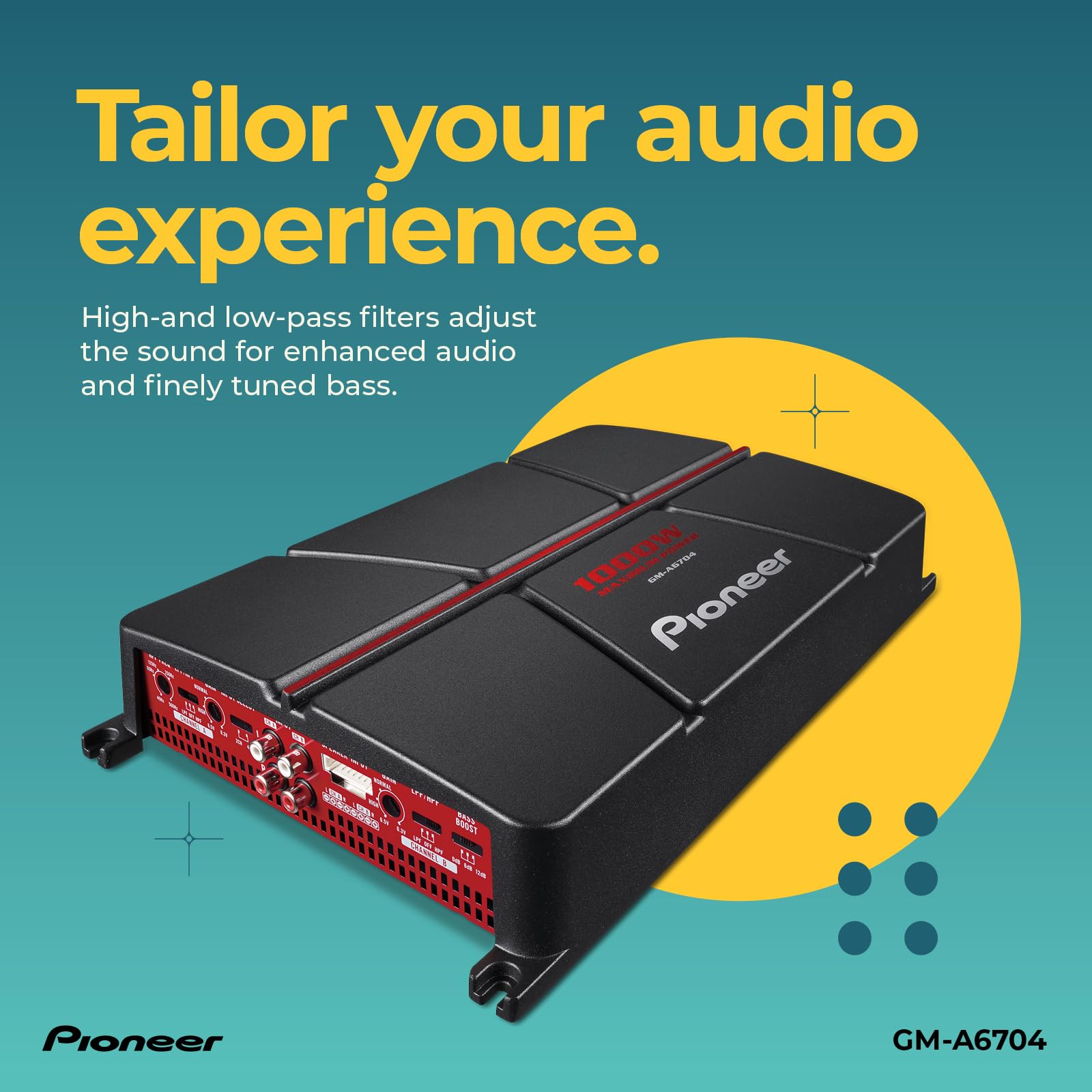Foto 6 pulgar | Amplificador Para Coche Pioneer Gm-a6704 4 Canales Class Ab 1000w - Venta Internacional.