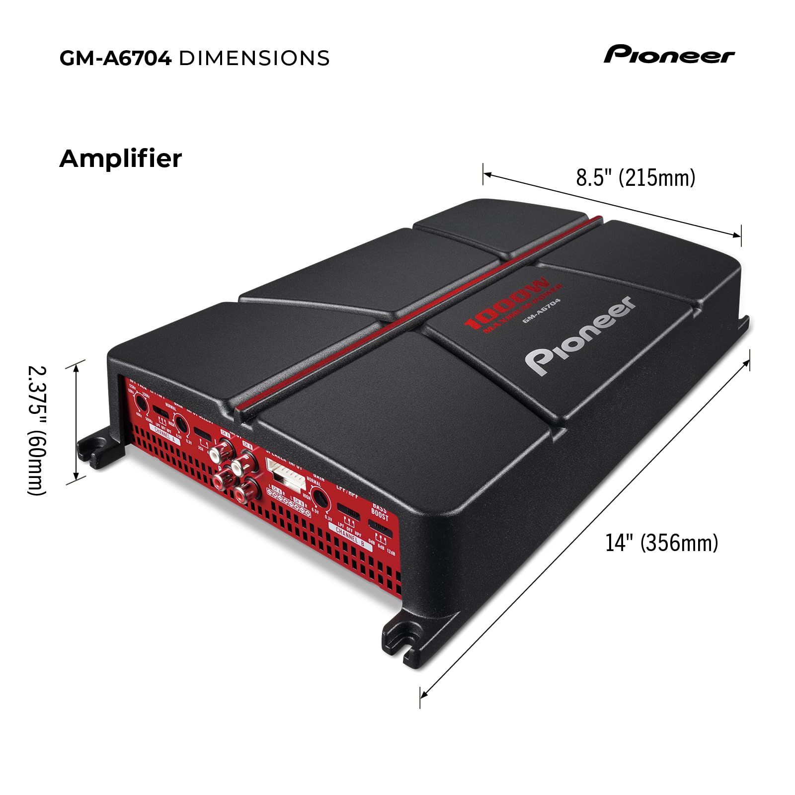Foto 7 pulgar | Amplificador Para Coche Pioneer Gm-a6704 4 Canales Class Ab 1000w - Venta Internacional.