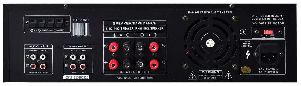 Foto 4 pulgar | Sistema Amplificador De Potencia De Audio Para El Hogar Pyle Pt390au 300w 4ch - Venta Internacional.