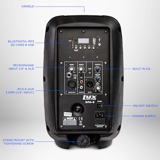 Foto 2 | Altavoz Pa Portátil Lyxpro Spa-10 De 10 Pulgadas Con Bluetooth De 21 Libras - Venta Internacional.
