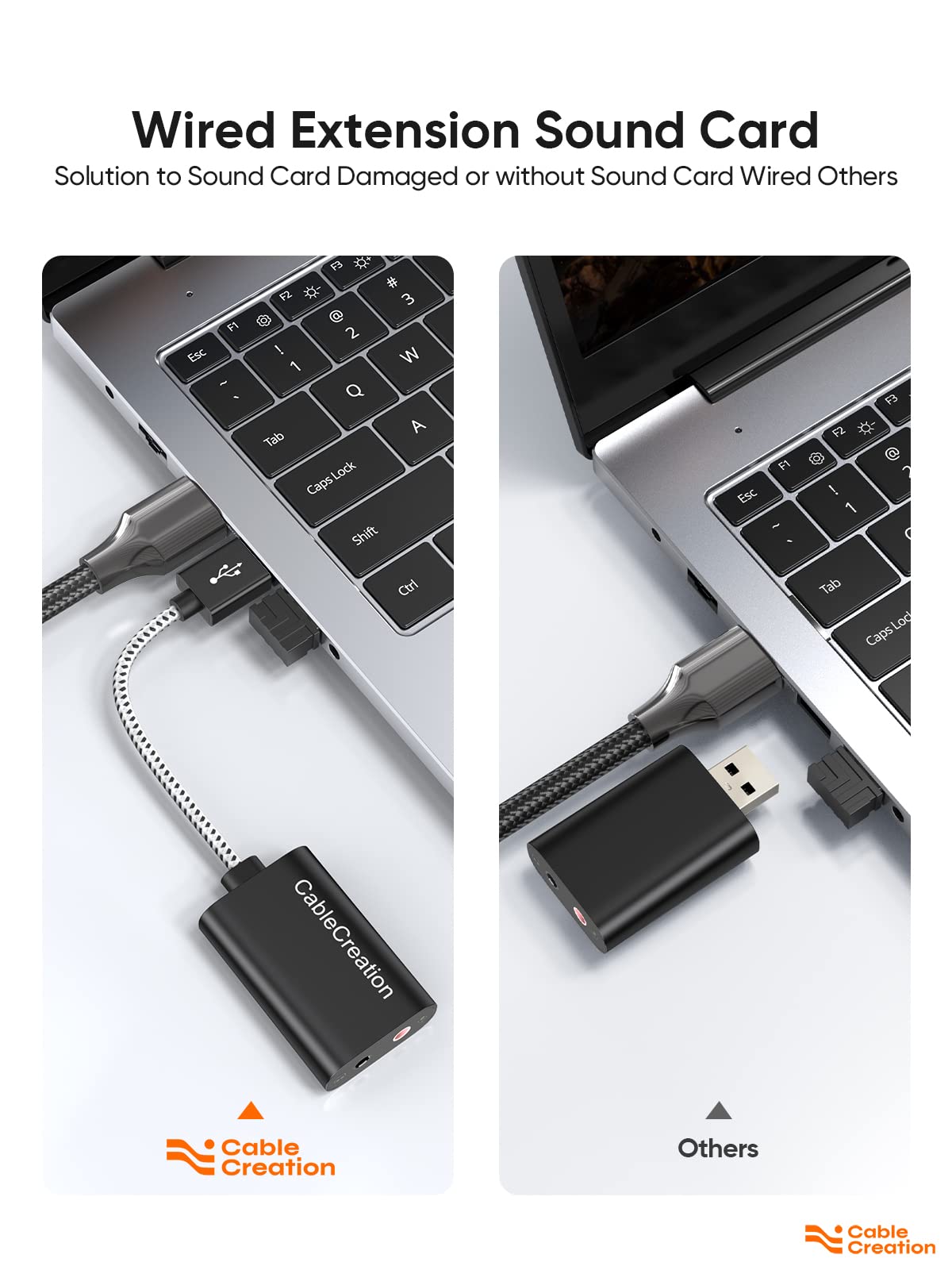 Foto 5 pulgar | Adaptador De Audio Usb Cablecreation Con Conector De 3 5 Mm X2 Negro - Venta Internacional.