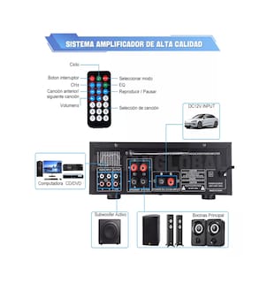Foto 3 | Amplificador de Audio Sunbuck Bluetooth Negro