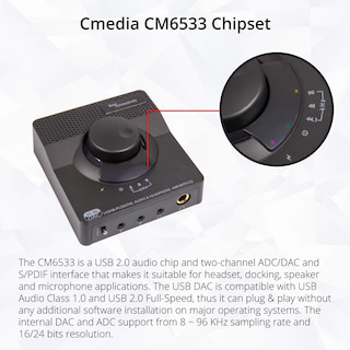 Foto 3 | Amplificador De Auriculares Syba Sonic 24 Bits 96 Khz Usb Dac Sd-dac63116 - Venta Internacional.