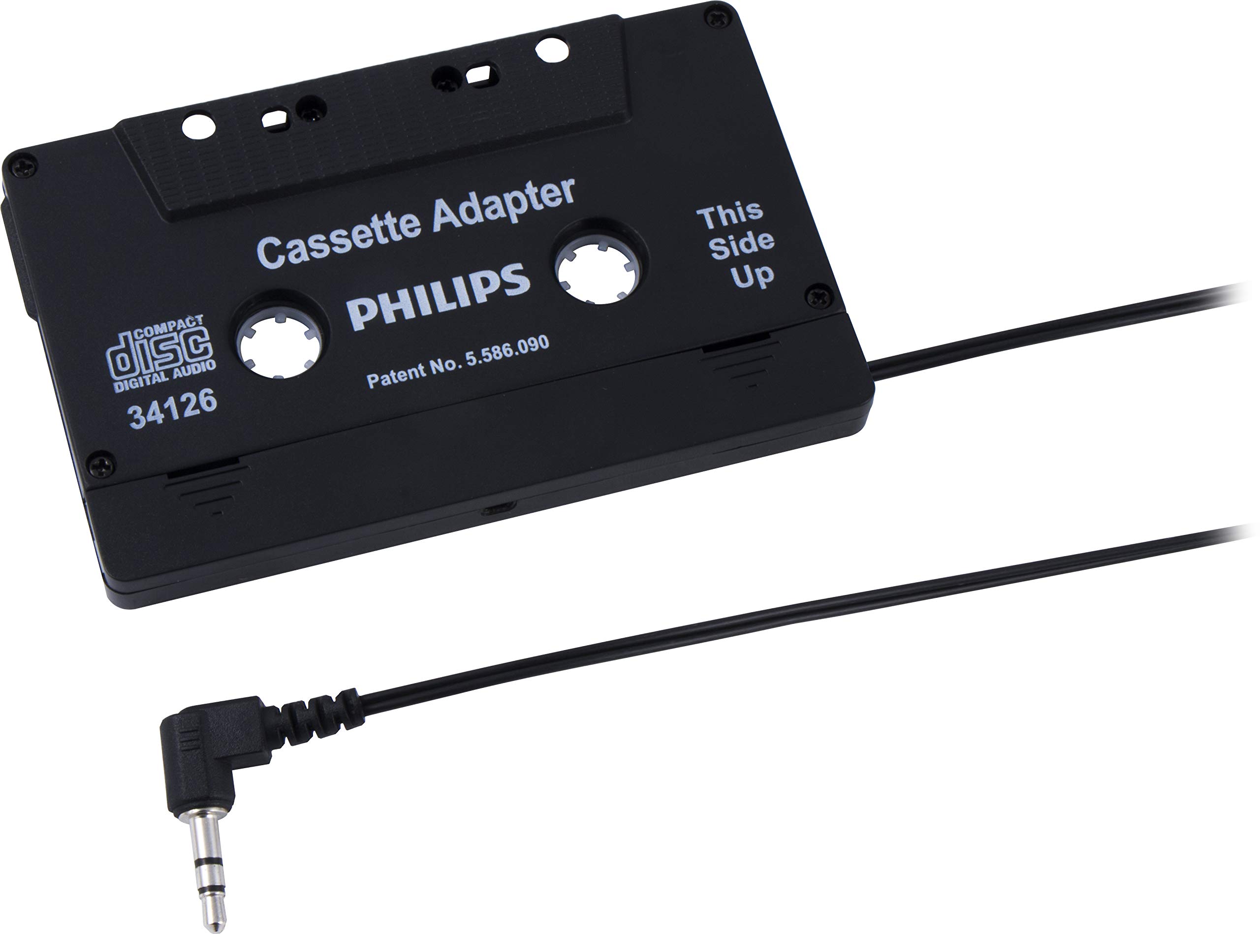 Foto 2 pulgar | Adaptador De Casete Philips Universal Con Conector De Audio De 3,5 Mm Negro - Venta Internacional.
